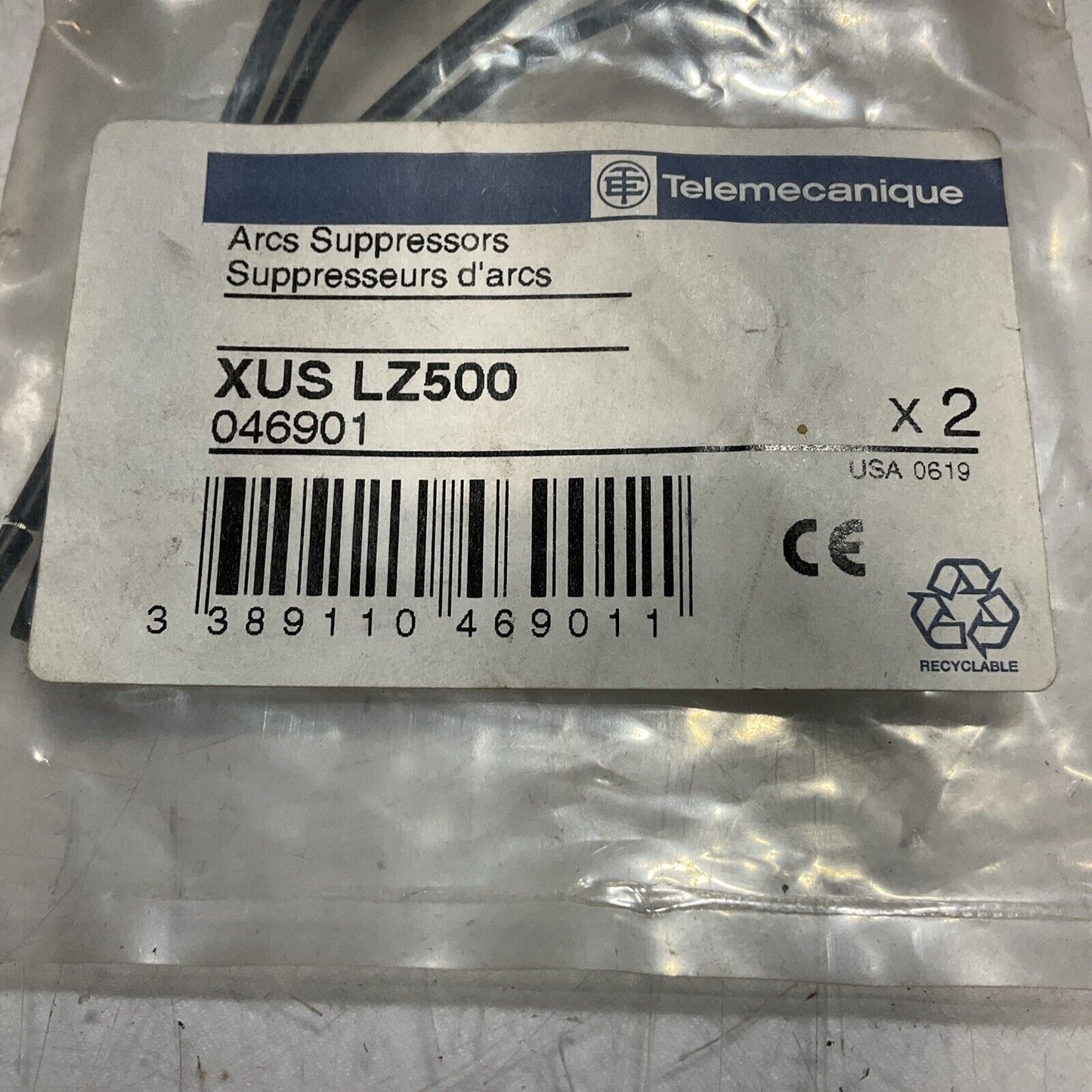 TELEMECANIQUE XUS LZ500 046901 ARCS SUPPRESSOR 30VDC U3S