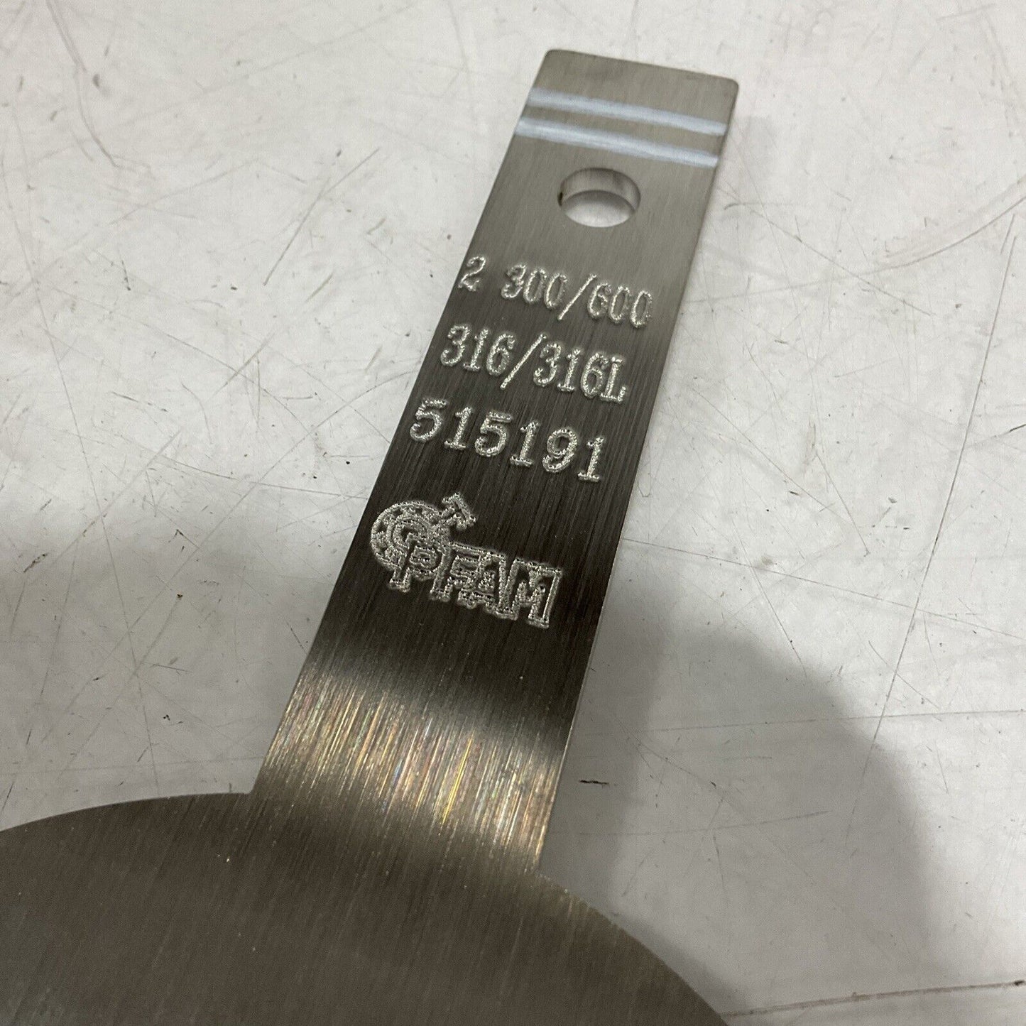 PFAM 2 300/600 316/316L 515191 ORIFICE PLATE 1/5 THK 300LB 4" 678