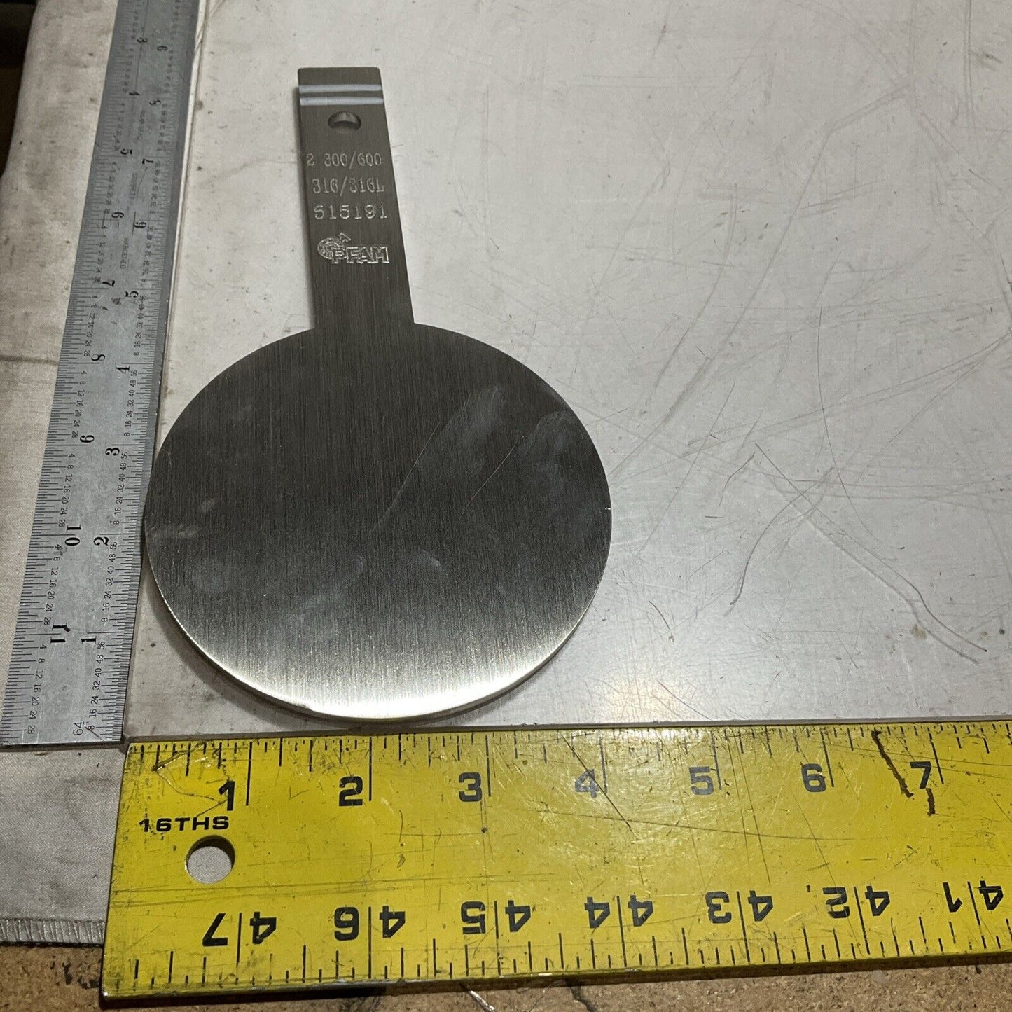 PFAM 2 300/600 316/316L 515191 ORIFICE PLATE 1/5 THK 300LB 4" 678