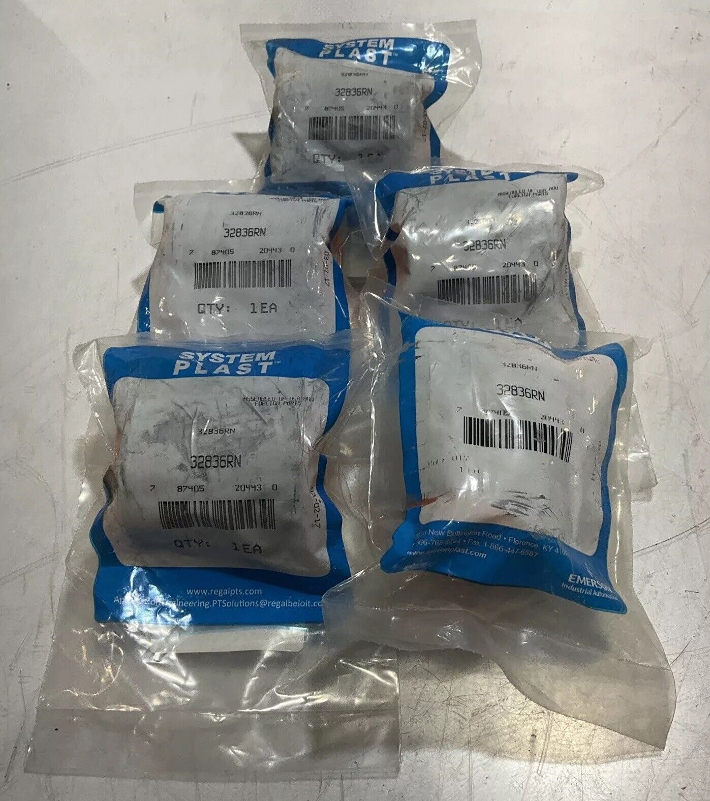 EMERSON SYSTEM PLAST 32836RN R3B-75-60 RETURN ROLLER LOT OF 5 U3S