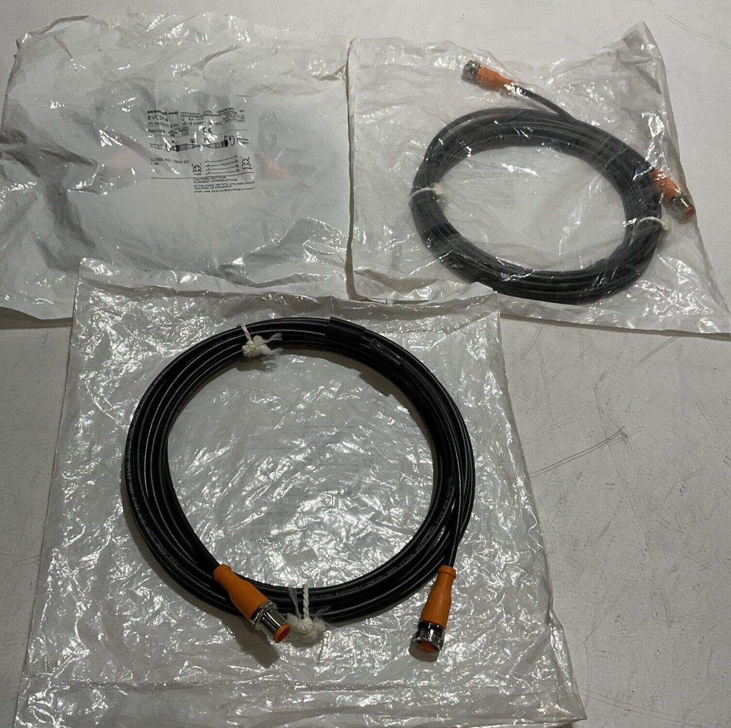 ECOMOT 400 EVCO14 CABLE ASSMBLY FITTING CONNECTOR E191684 250V 300DC QTY 3 U3S