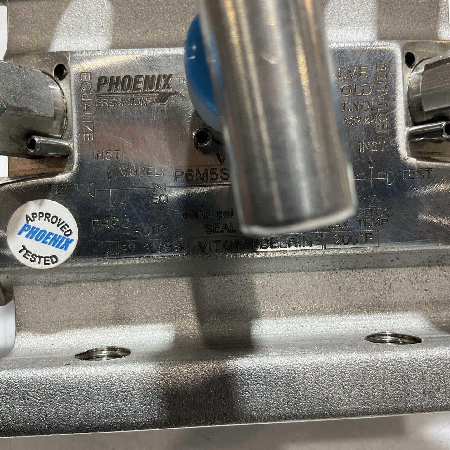 PHOENIX PRECISION P6M5SFLFLSSVD VALVE MANIFOLD EQUALIZE 6000PSI 100°F U3S