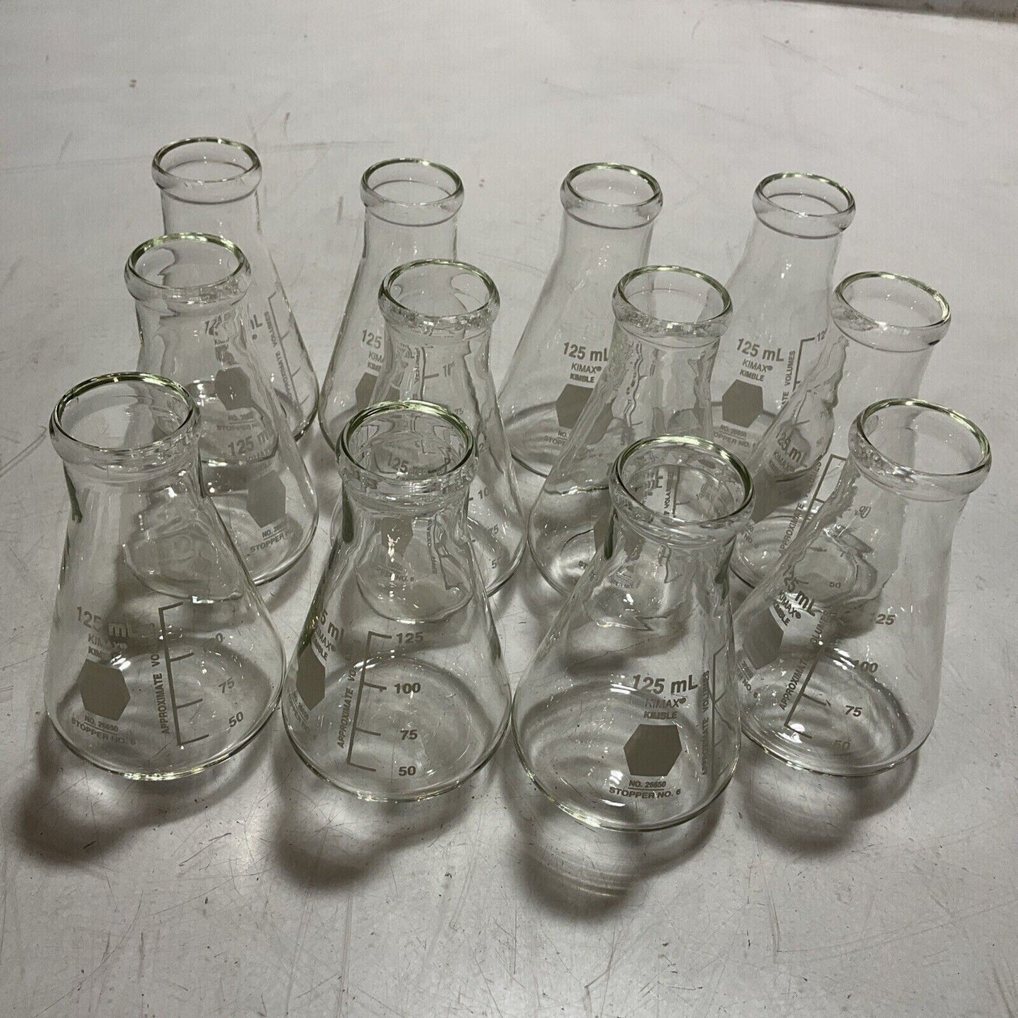KIMBLE CHASE 26650 FISHER SCIENTIFIC-ERLENMEYER WIDE MOUTH FLASK 125ML QTY12 373