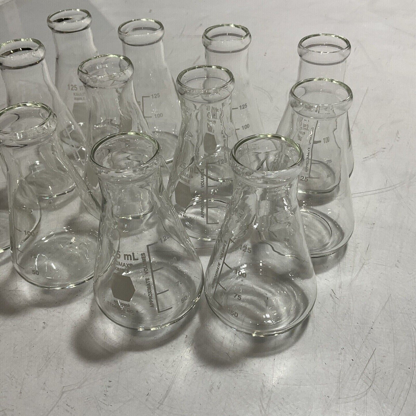 KIMBLE CHASE 26650 FISHER SCIENTIFIC-ERLENMEYER WIDE MOUTH FLASK 125ML QTY12 373