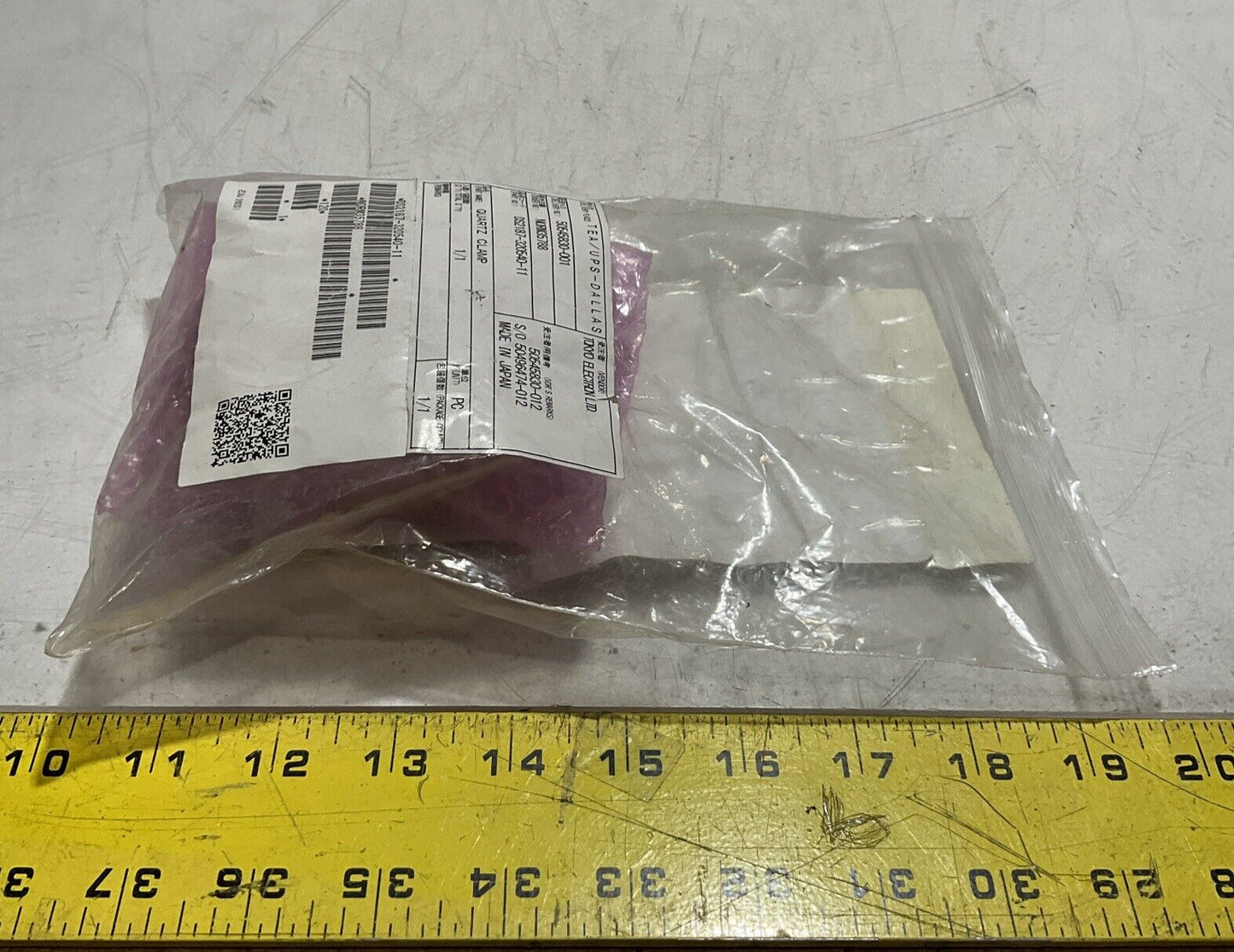 TOKYO ELECTRON DS2187-320540-11/W0289 QUARTZ CLAMP U3S