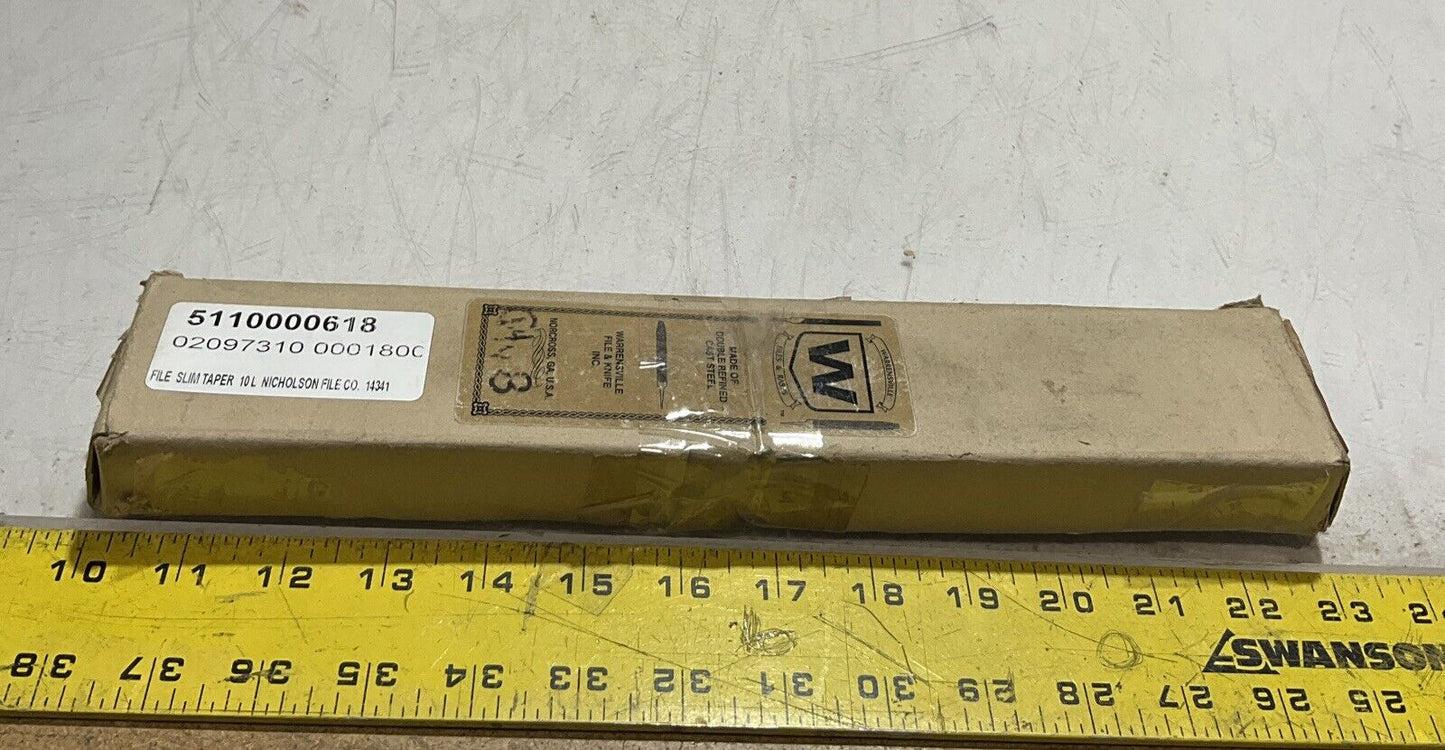 WARRENSVILLE 17310 14341 250M.M FILE SLIM TAPER 10L NICHOLSON FILE QTY 8 U3S
