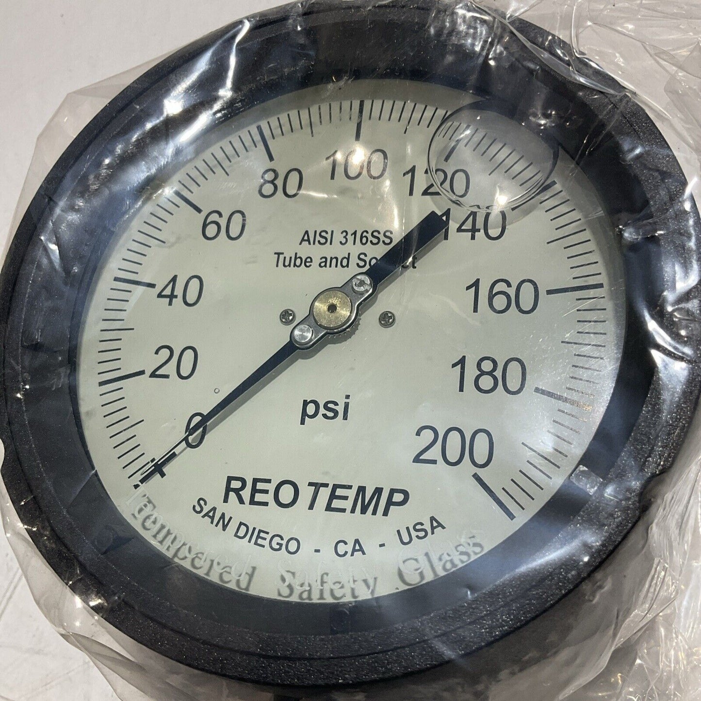 REOTEMP INSTRUMENTS PT45P1A2P20GT GAUGE PRESSURE GLYCERERINE FILLED 4-1/2 373