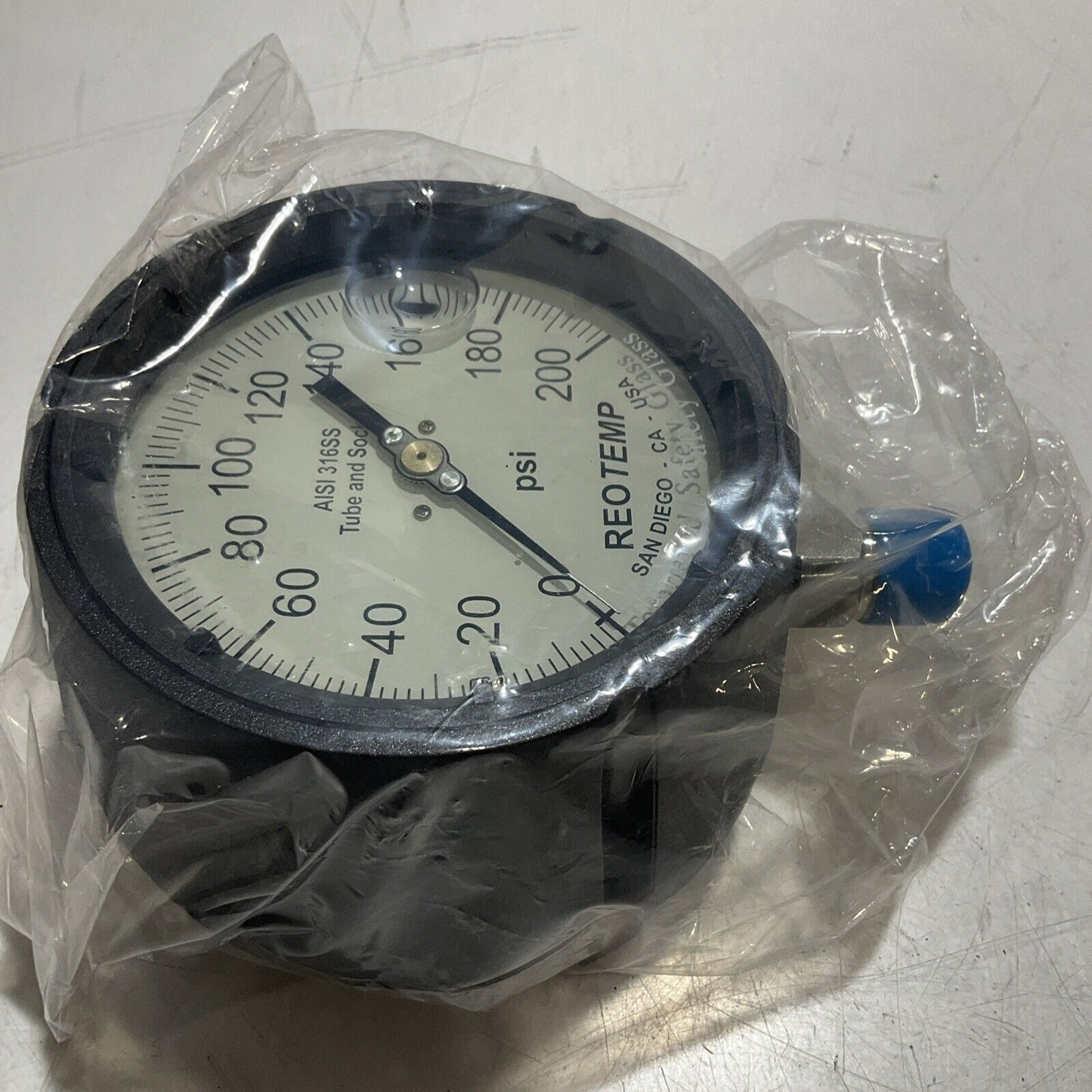 REOTEMP INSTRUMENTS PT45P1A2P20GT GAUGE PRESSURE GLYCERERINE FILLED 4-1/2 373