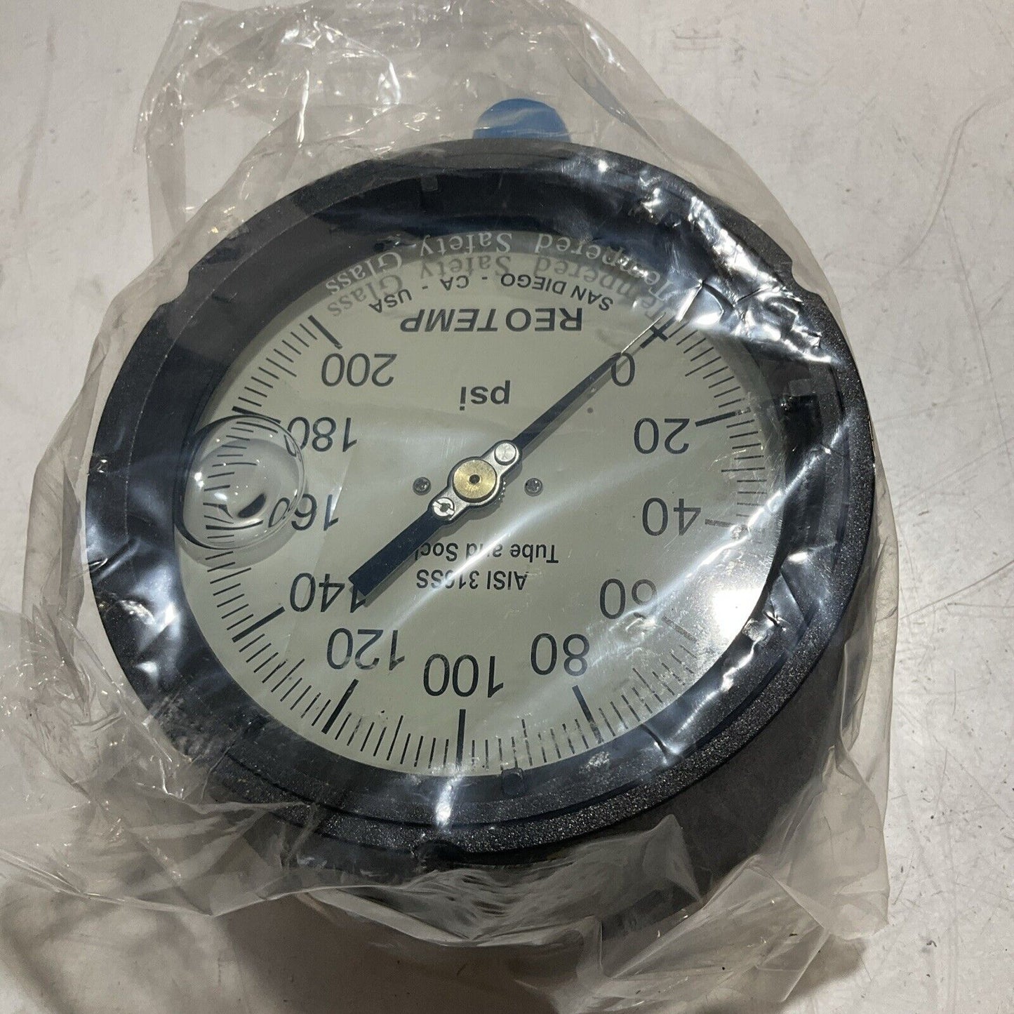 REOTEMP INSTRUMENTS PT45P1A2P20GT GAUGE PRESSURE GLYCERERINE FILLED 4-1/2 373