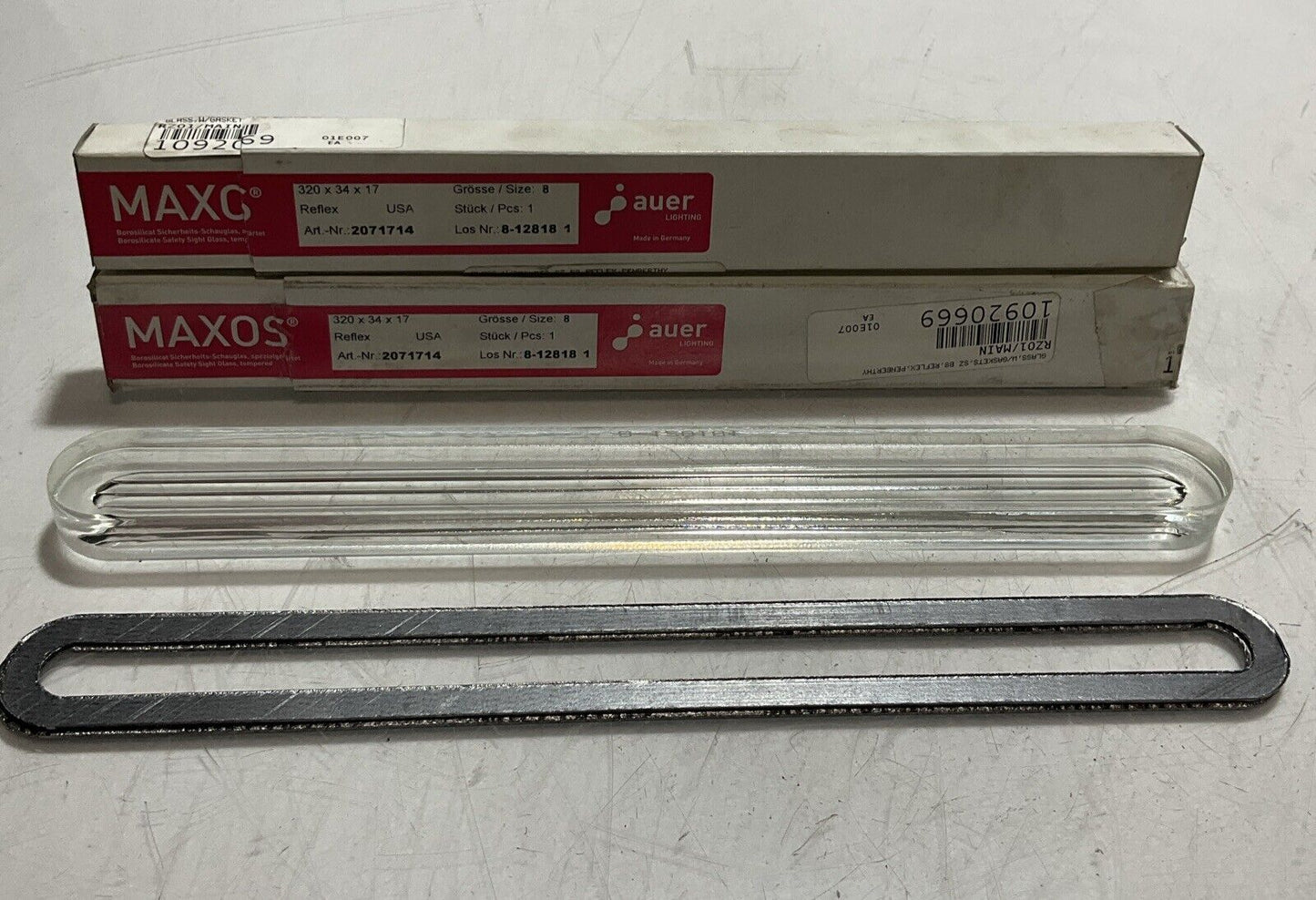 MAXOS 2071714 -8-128181 GLASS W/GASKET SZ B8 PERBERTHY 320x34x17 LOT OF 2 678