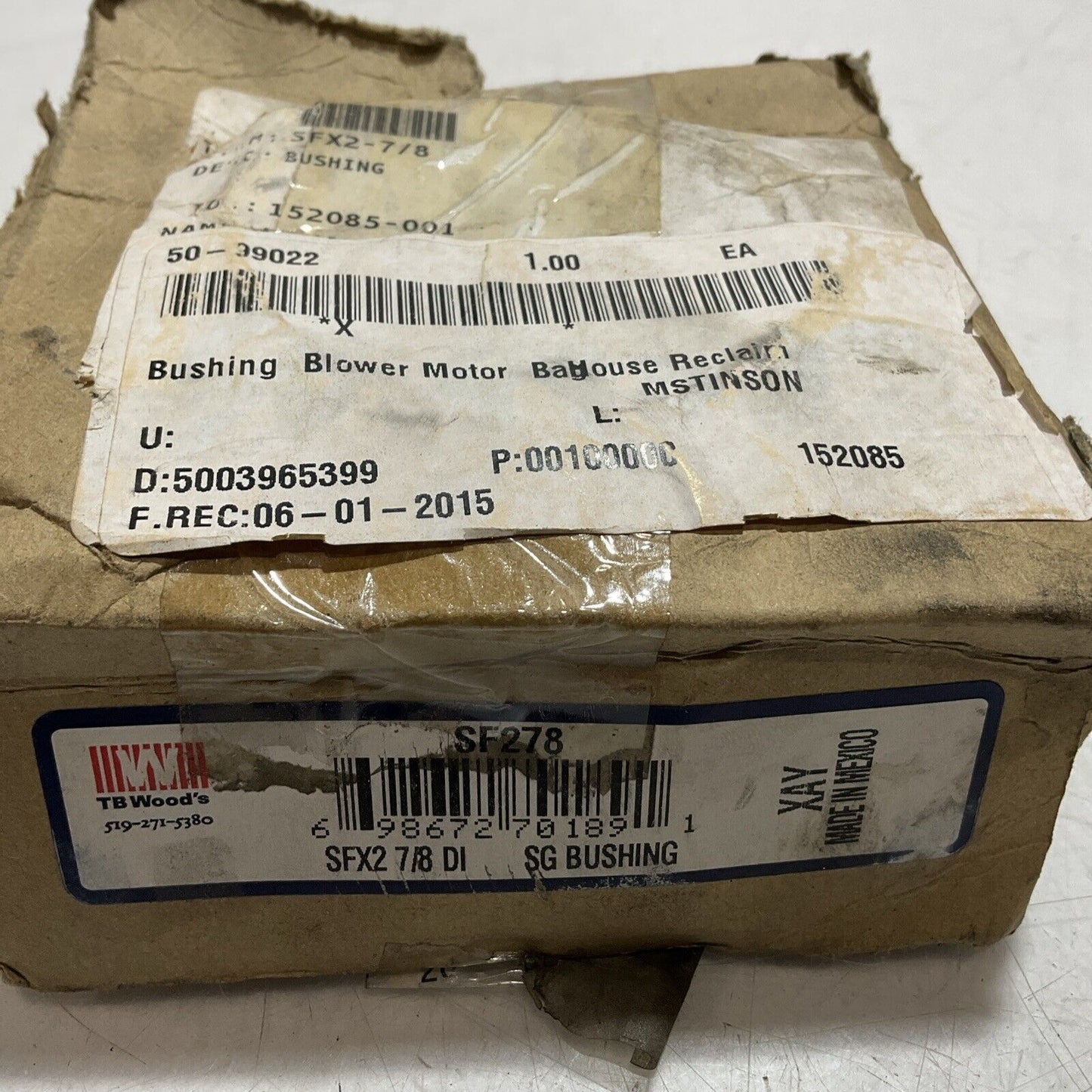 TB-WOODS SFX27/8 DI SG SF278 BUSHING BLOWER MOTOR U3S