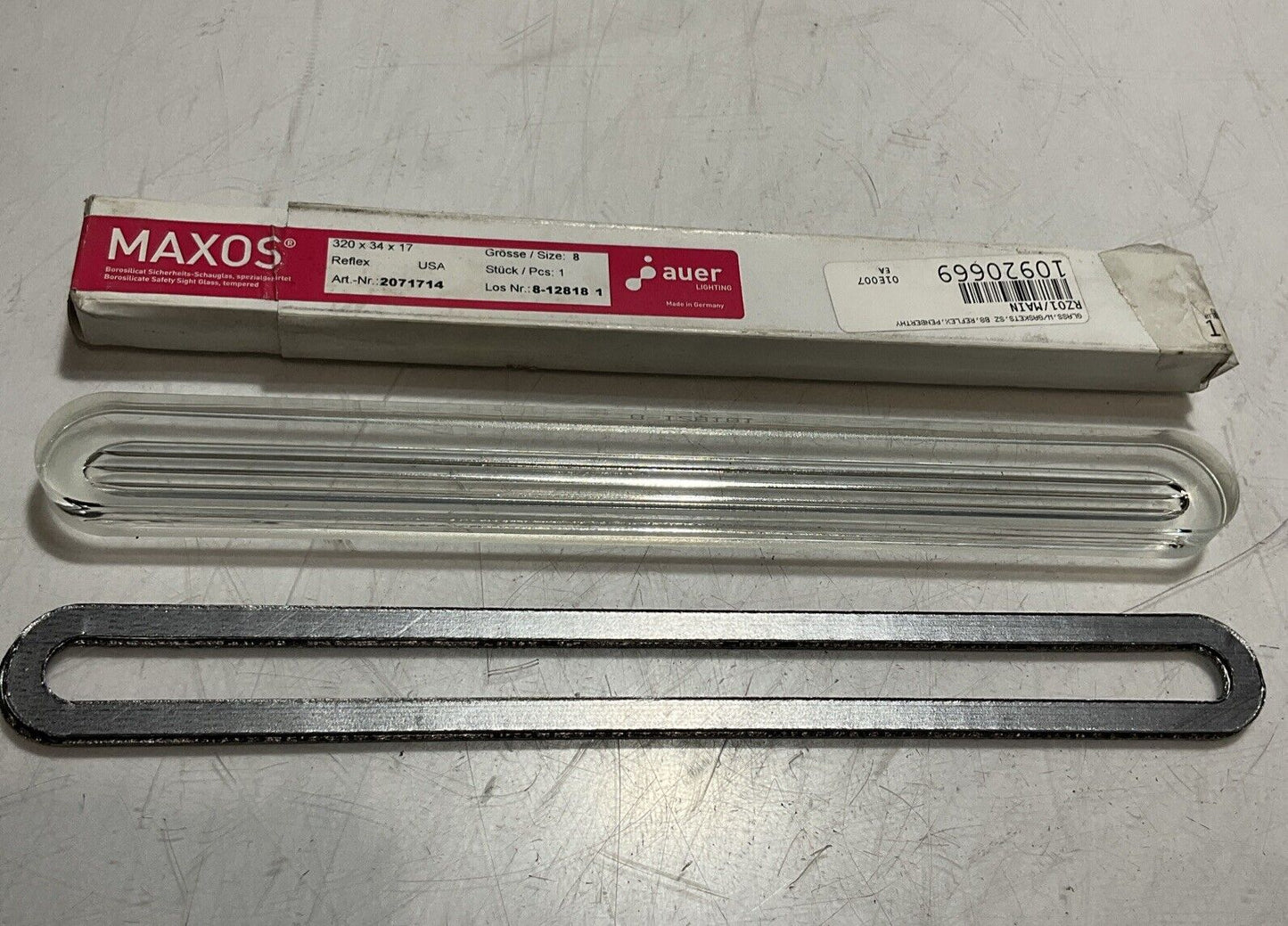 MAXOS 2071714 -8-128181 GLASS W/GASKET SZ B8 PERBERTHY 320x34x17 LOT OF 2 678