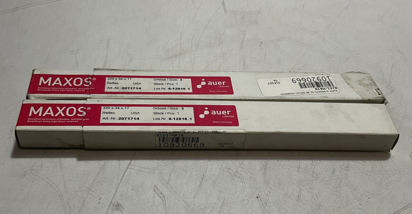 MAXOS 2071714 -8-128181 GLASS W/GASKET SZ B8 PERBERTHY 320x34x17 LOT OF 2 678