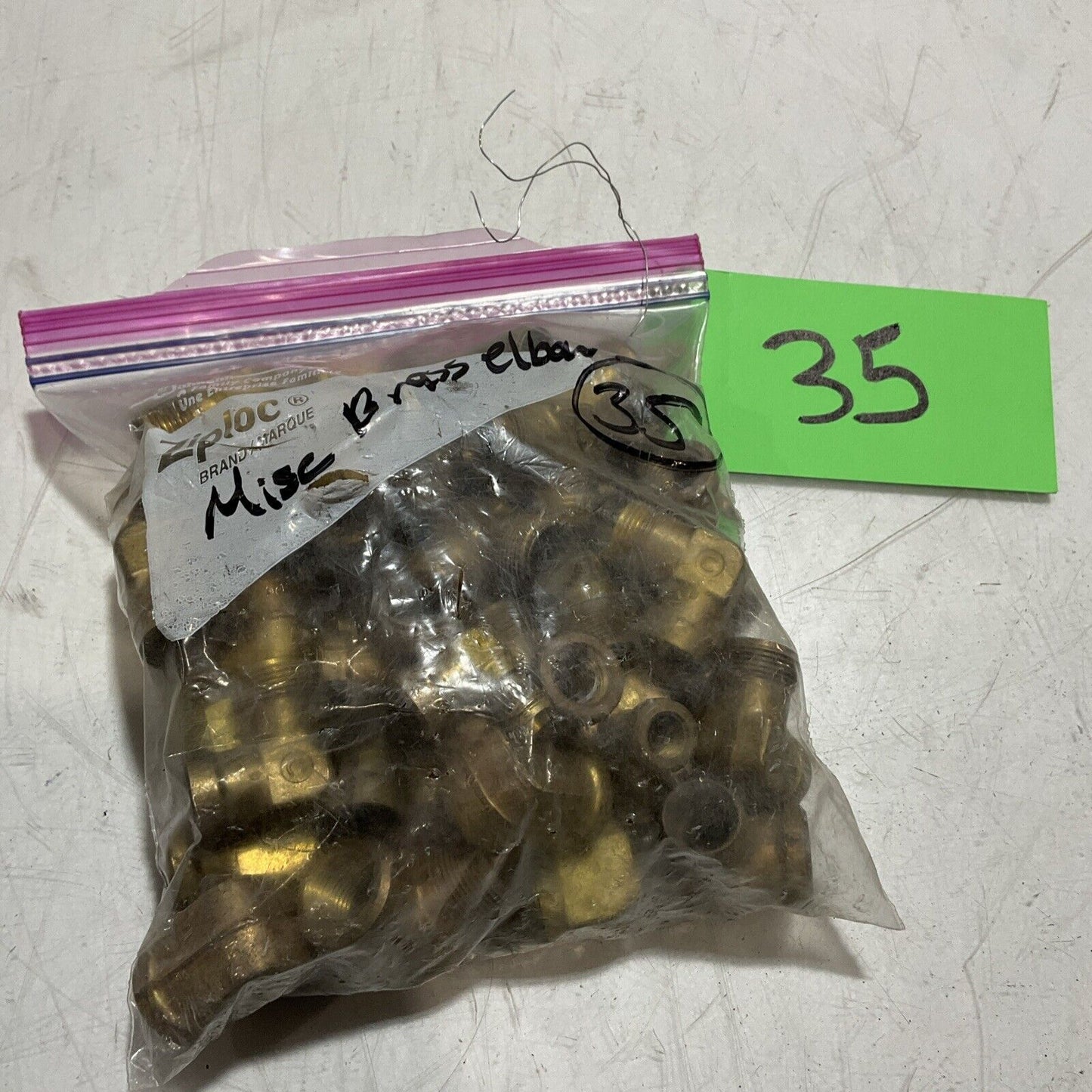 SWAGELOK (NPN) MICE BRASS ELBOW TUBE FITTING CONNECTOR QTY 35 476