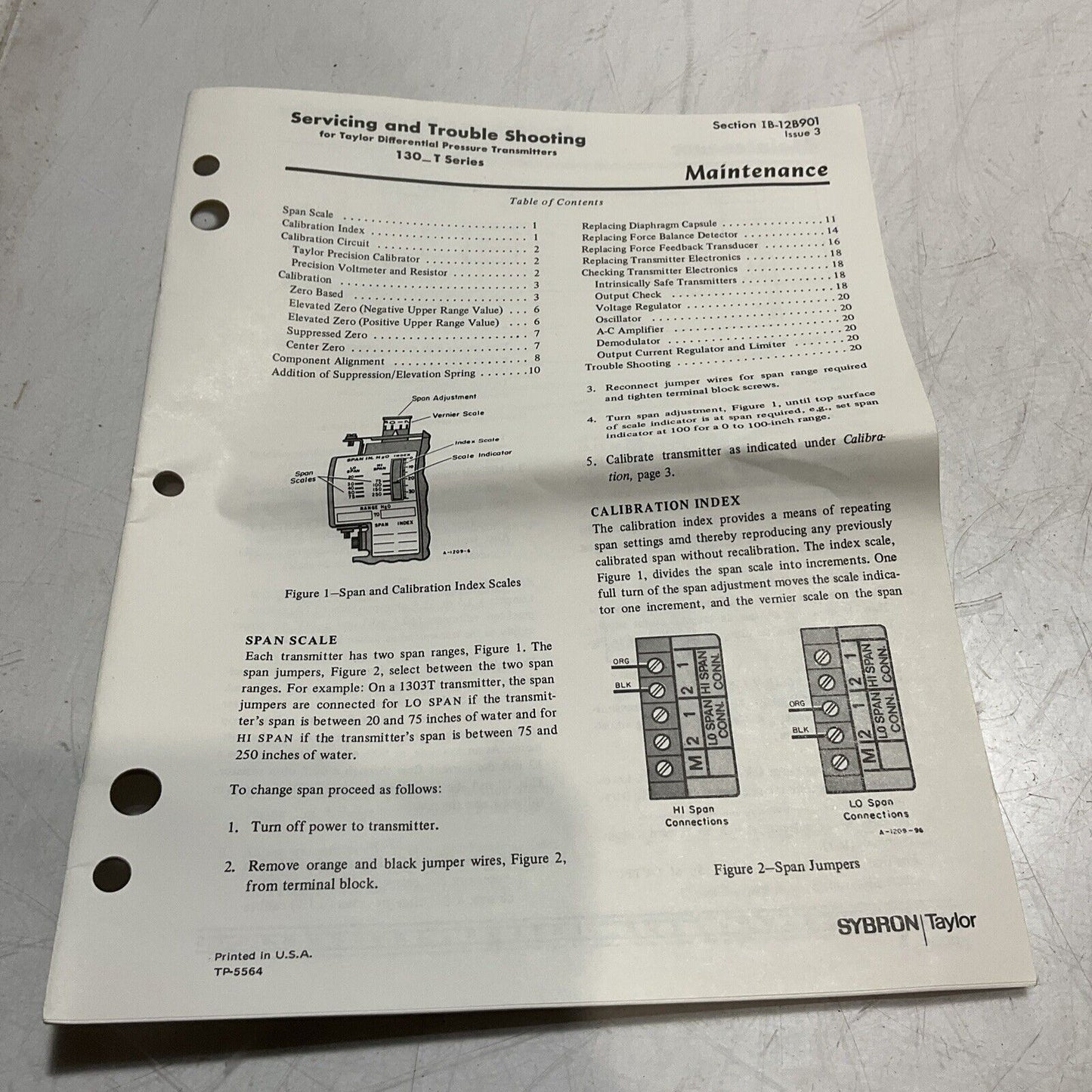 TAYLOR INSTRUMENT 42S283ZJBK PRESSURE TRANSMITERS 30-T SERIES MODEL A-B 316L U3S