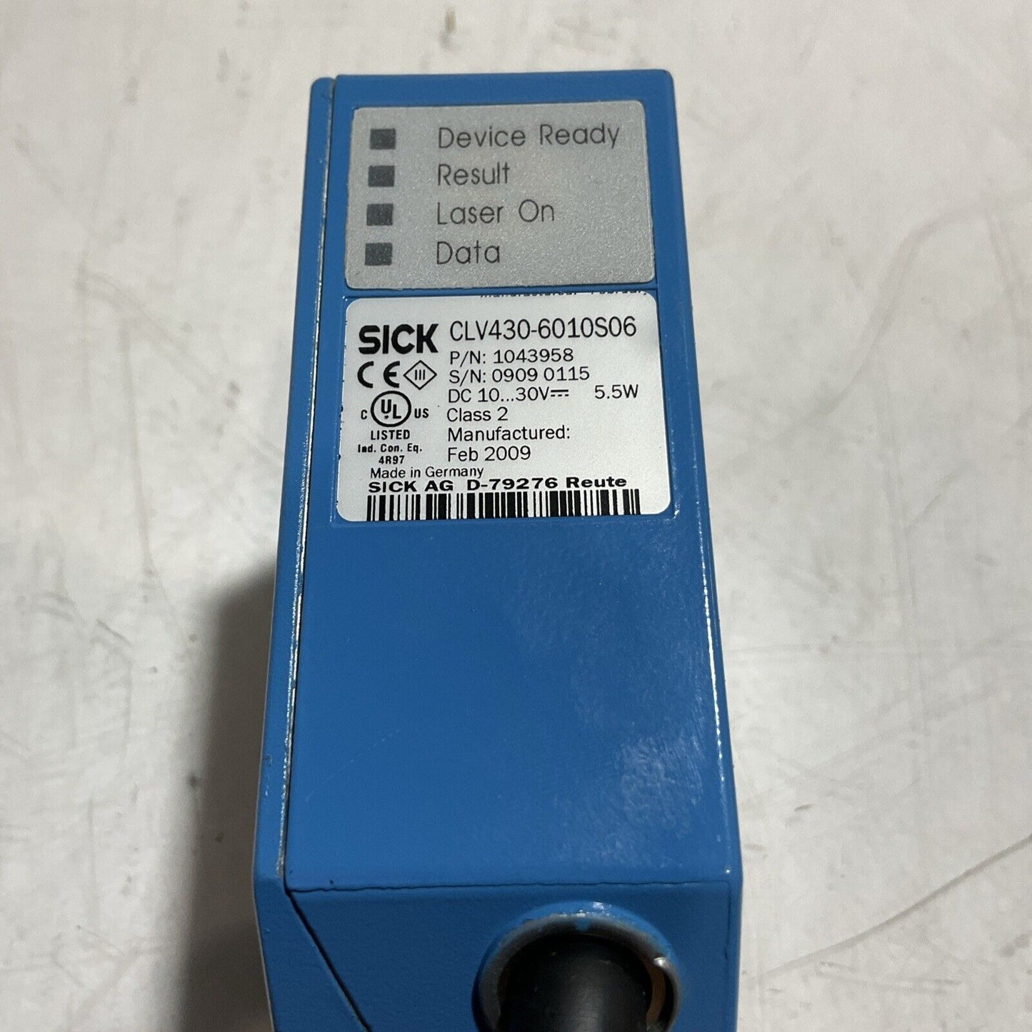 SICK CLV430-6010S06 1043958 BARCODE SCANNER U3S