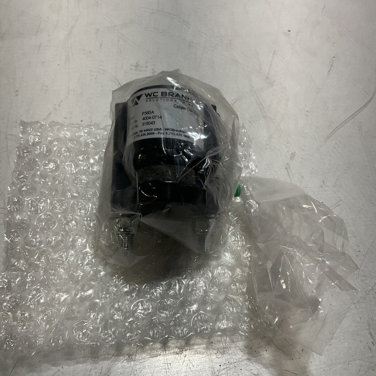 WC BRANHAM P38SA 4004-0714 PNEUMATIC SINGLE ACTION CALIPER DISC BRAKE U3S