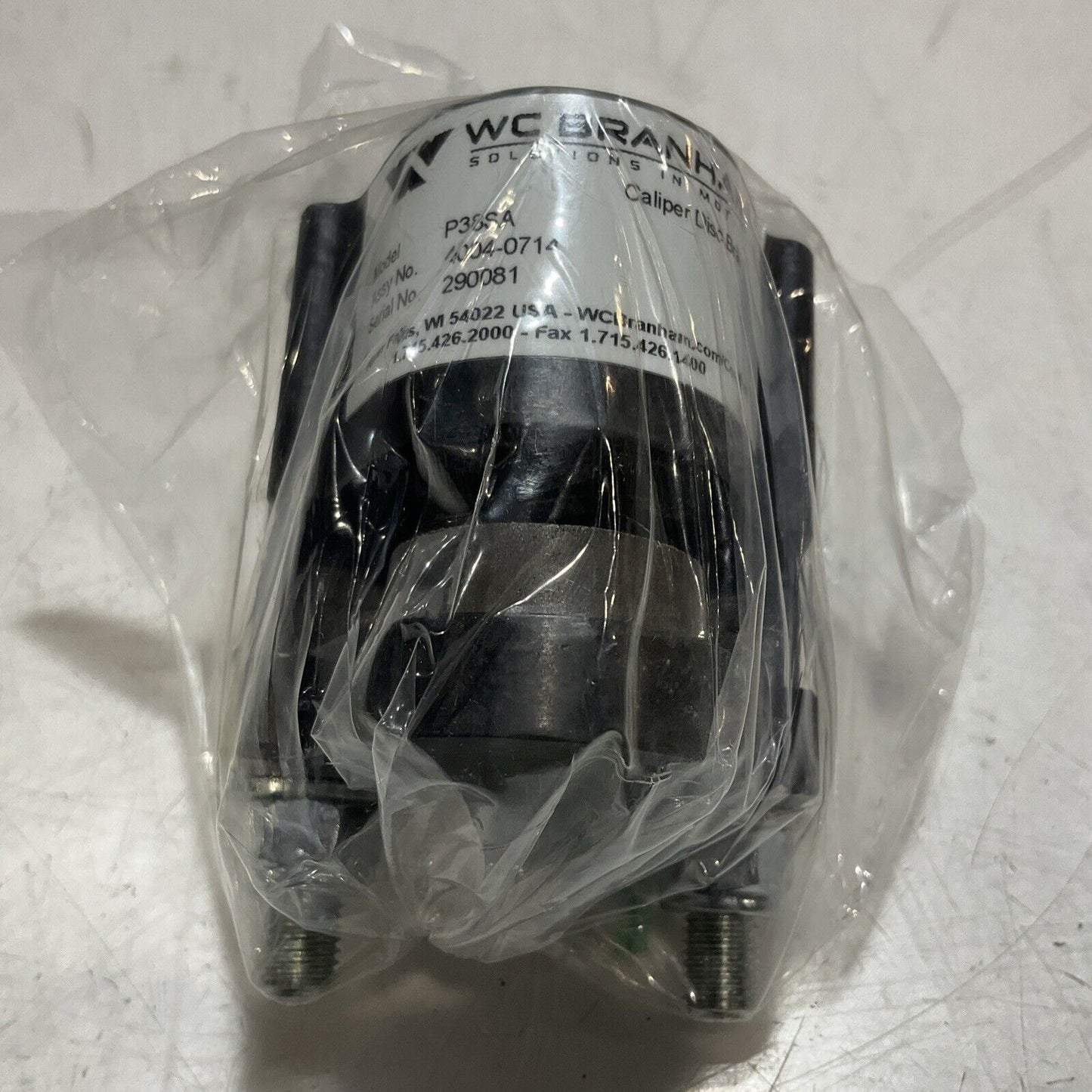 WC BRANHAM P38SA 4004-0714 PNEUMATIC SINGLE ACTING CALIPER DISC BRAKE U3S