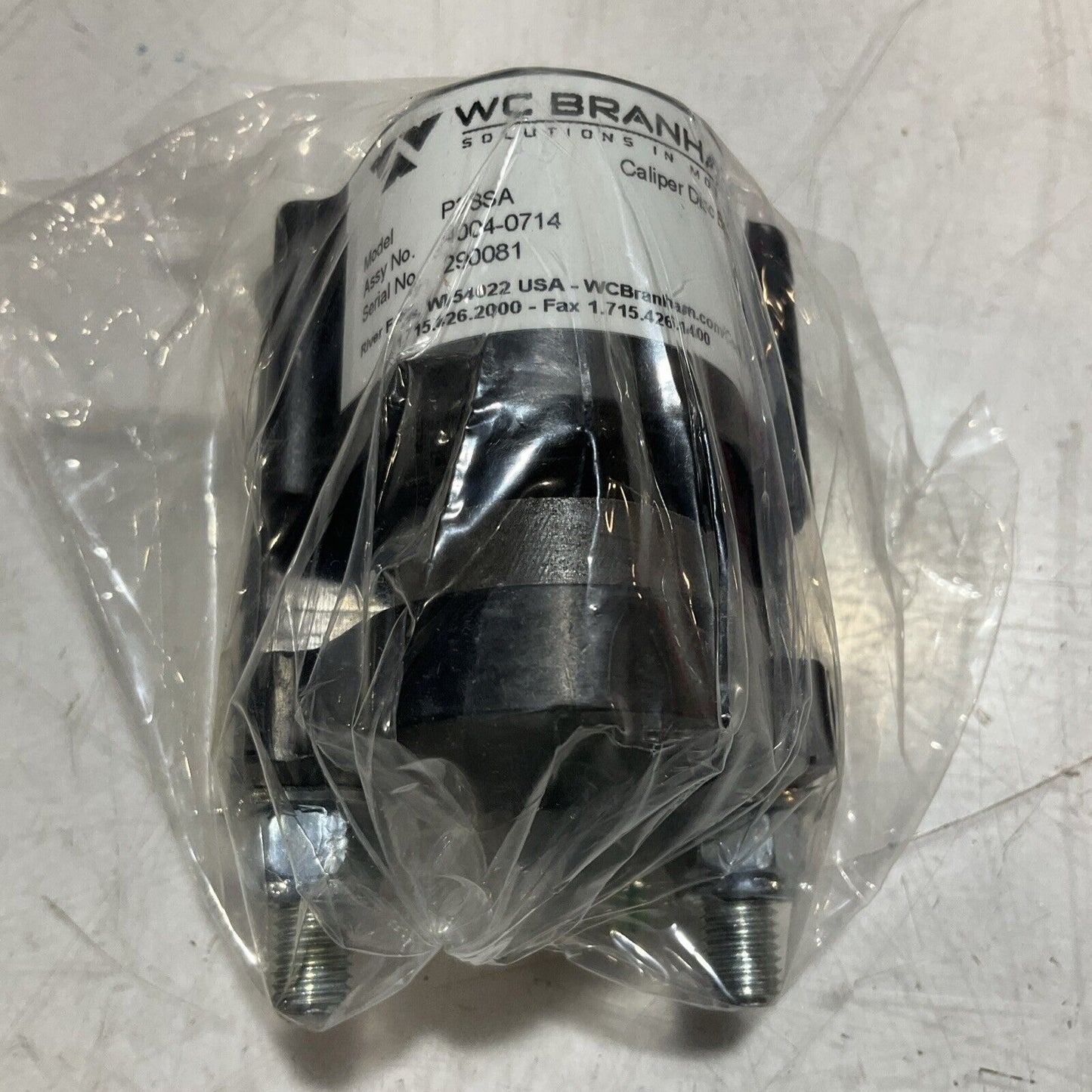 WC BRANHAM P38SA 4004-0714 PNEUMATIC SINGLE ACTING CALIPER DISC BRAKE U3S