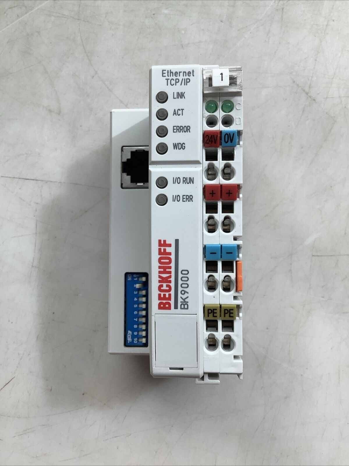 BECKHOFF BK9000 ETHERNET TCP/IP COUPLER 24VDC 64 BUS TERMINAL