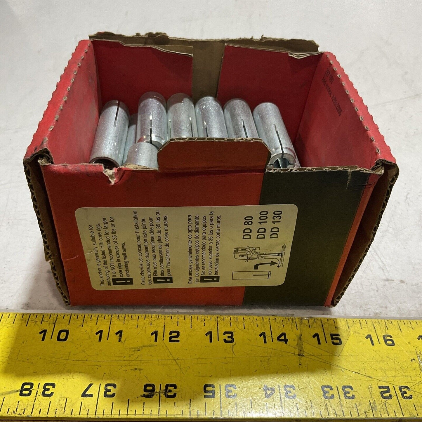 HILTI DD80 DD100 DD130 HDL DROP IN ANCHOR MECHANICAL SIZE 1/2” LOT OF 48 U3S