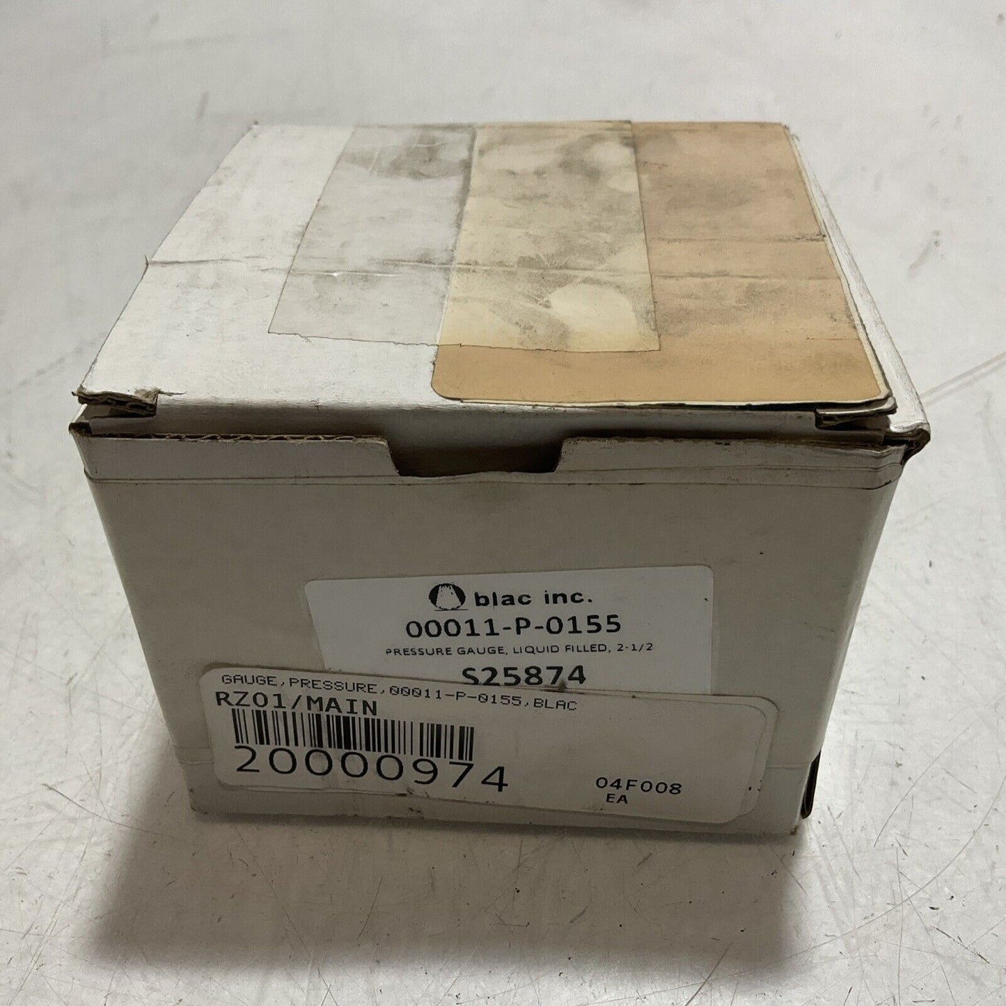 BLAC INC. 00011-P-0155 S25874 PRESSURE. GAUGE LIQUID FILLED 3000PSI U3S