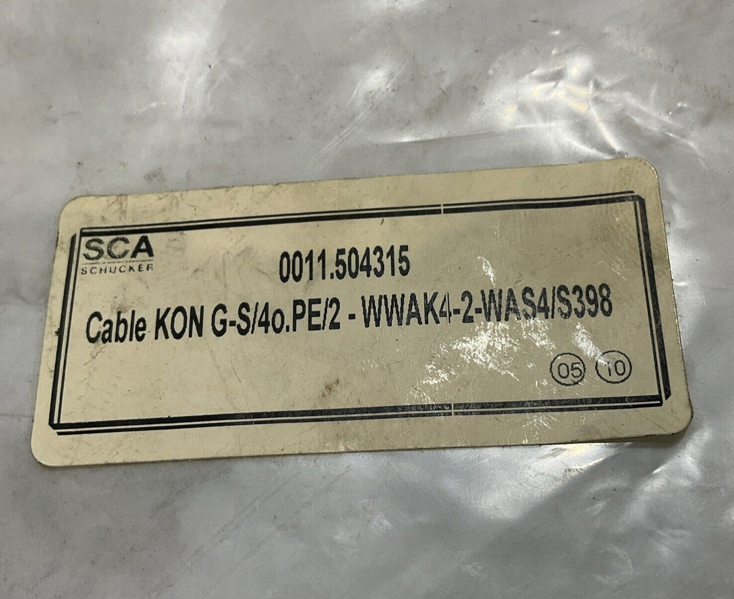 ESCHA 8004477/53218 D12YSL11X-OB CABLE CONNECTION WWAK4-2WASA/S398 4.0.34 U3S