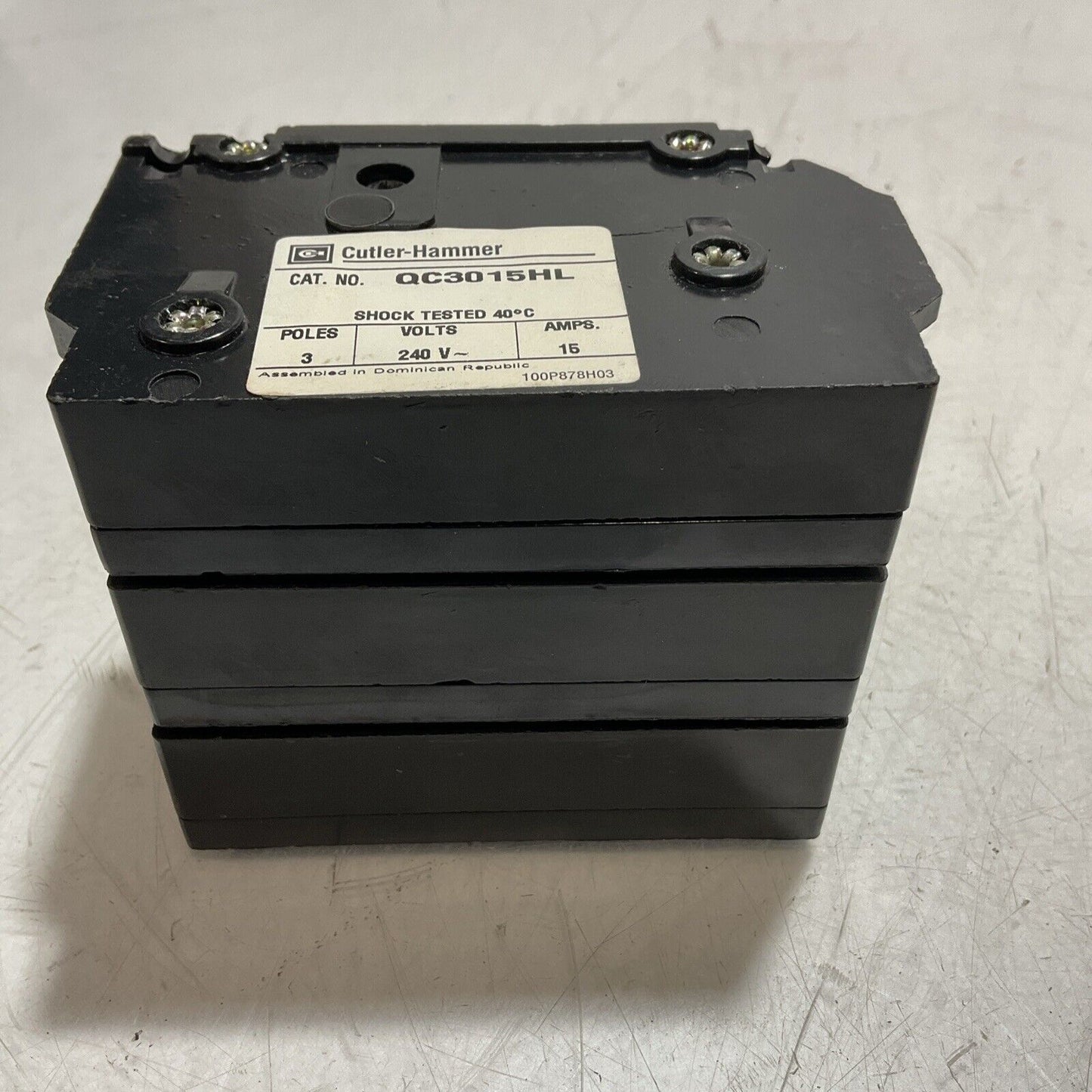 CUTLER-HAMMER QC3015HL CIRCUIT BREAKER QUICKLAG 3 POLE 15AMP 250V QTY 7 U3S