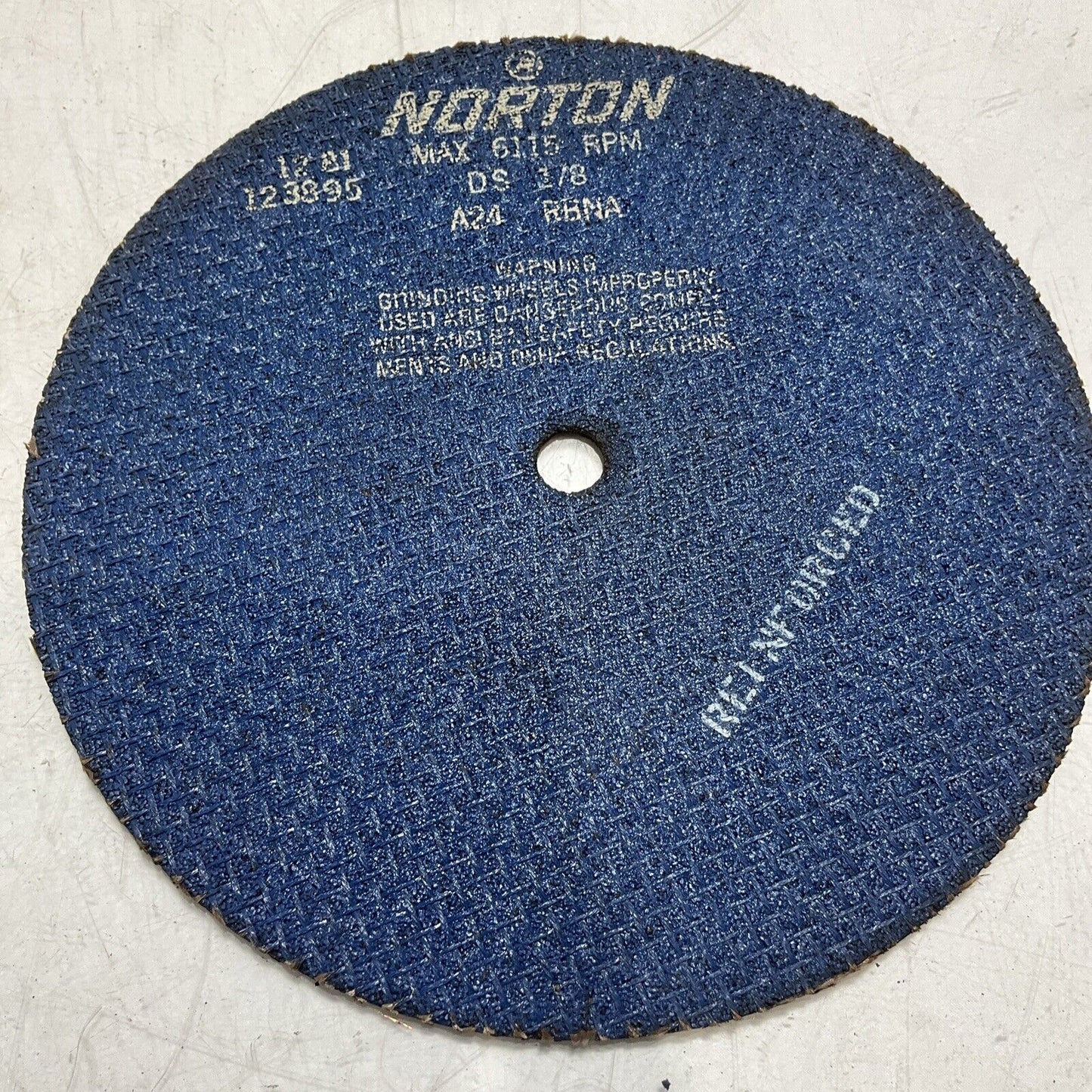 NORTON 123894-123495-96 GRINDING & CUTTING WHEELS MAX 5115 RPM DS 1/8 QTY4 U3S