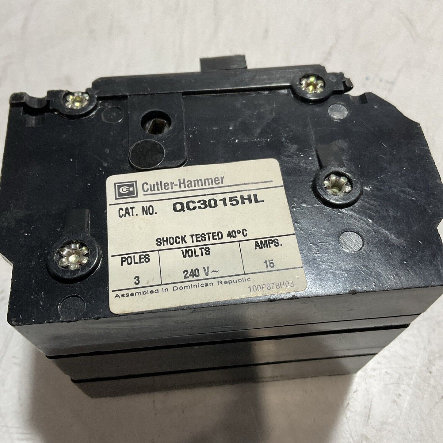 CUTLER-HAMMER QC3015HL CIRCUIT BREAKER QUICKLAG 3 POLE 15AMP 250V QTY 7 U3S