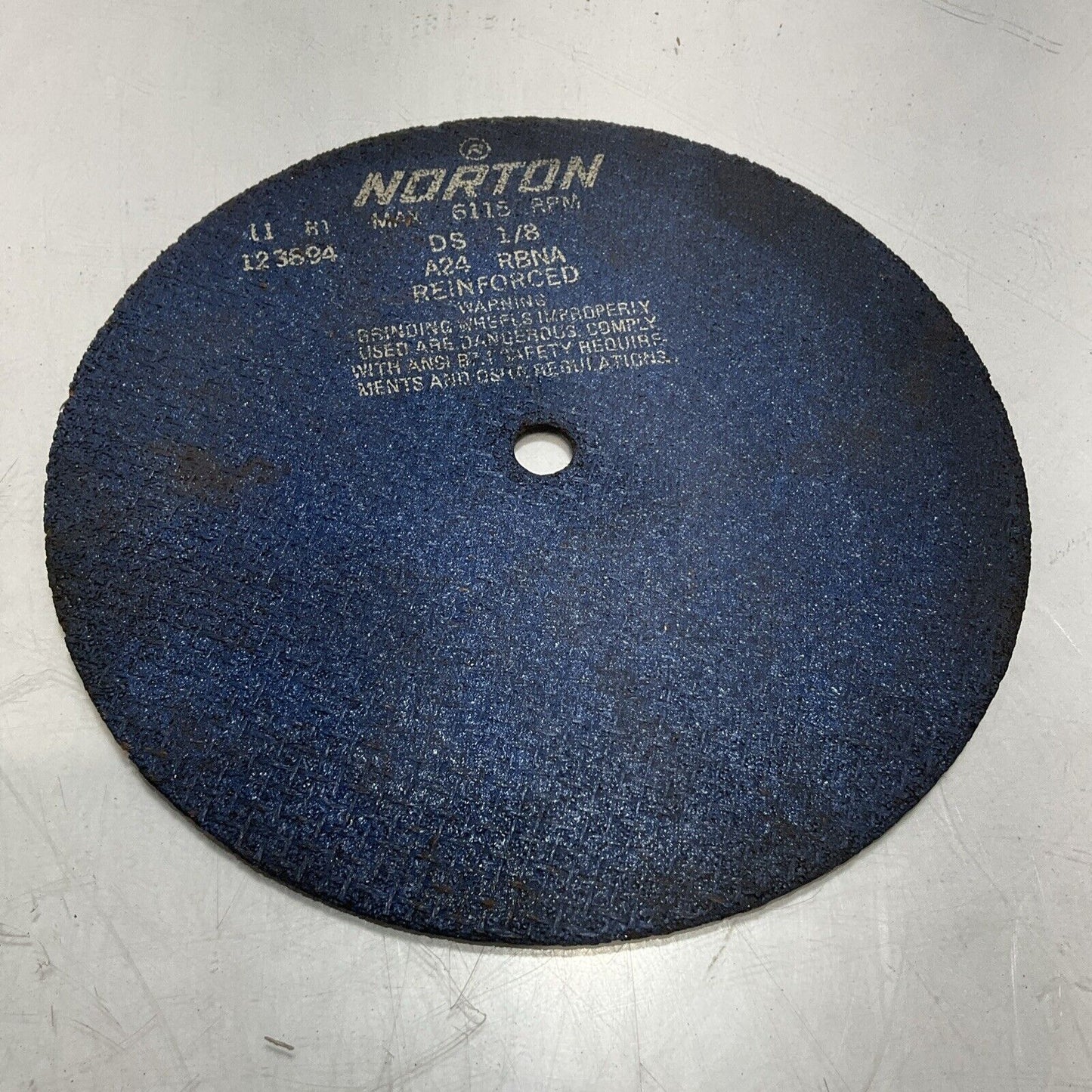 NORTON 123894-123495-96 GRINDING & CUTTING WHEELS MAX 5115 RPM DS 1/8 QTY4 U3S