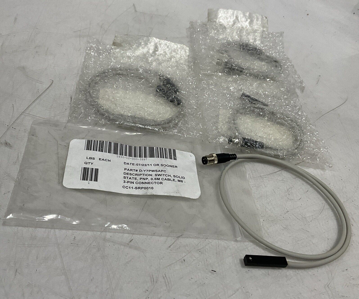 SMC D-Y7PWSAPC SOLID STATE SWITCH SENSOR PCD DC24V LOT OF 4 U3S