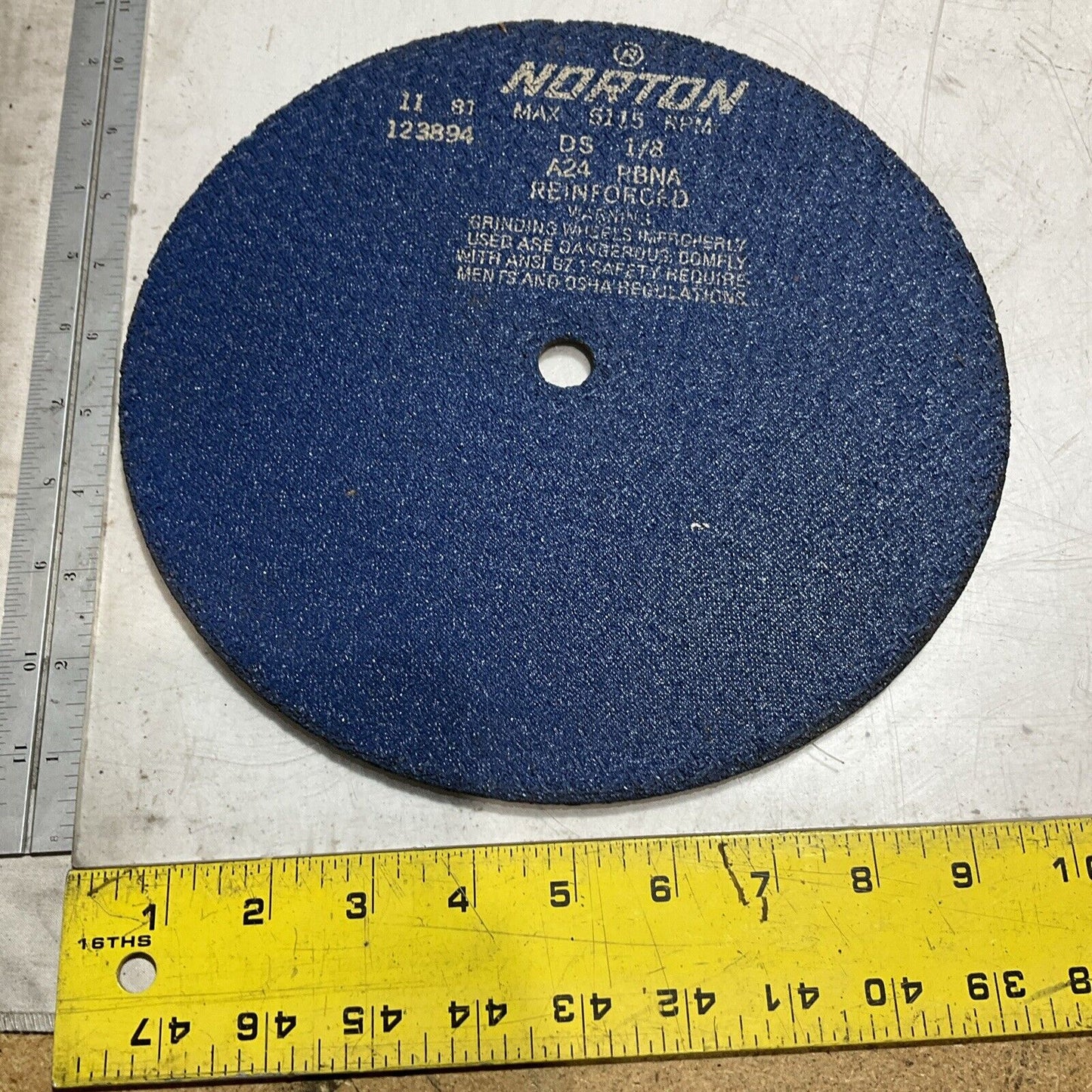 NORTON 123894-123495-96 GRINDING & CUTTING WHEELS MAX 5115 RPM DS 1/8 QTY4 U3S