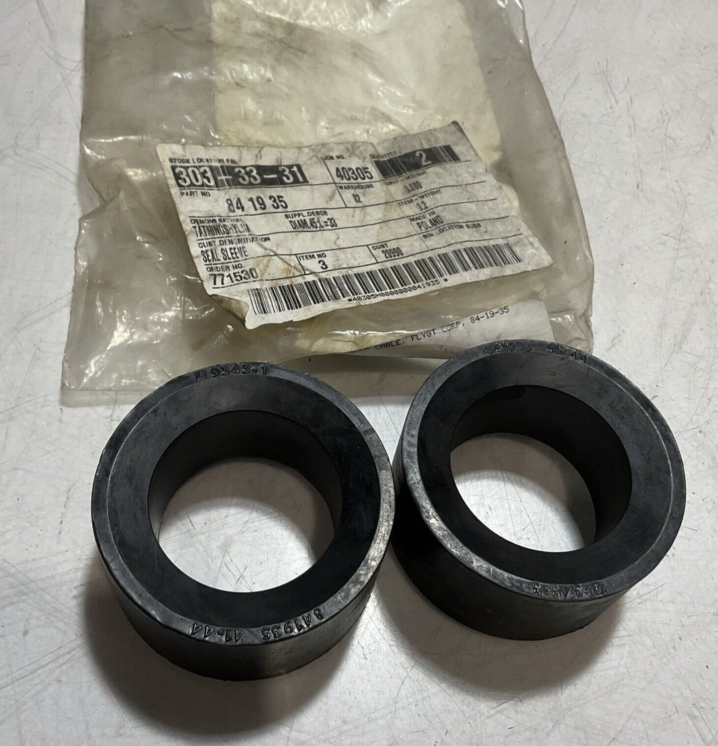 GROMMET POWER 841935 41-44 SEAL SLEEVE CABLE LOT OF 2 U3S