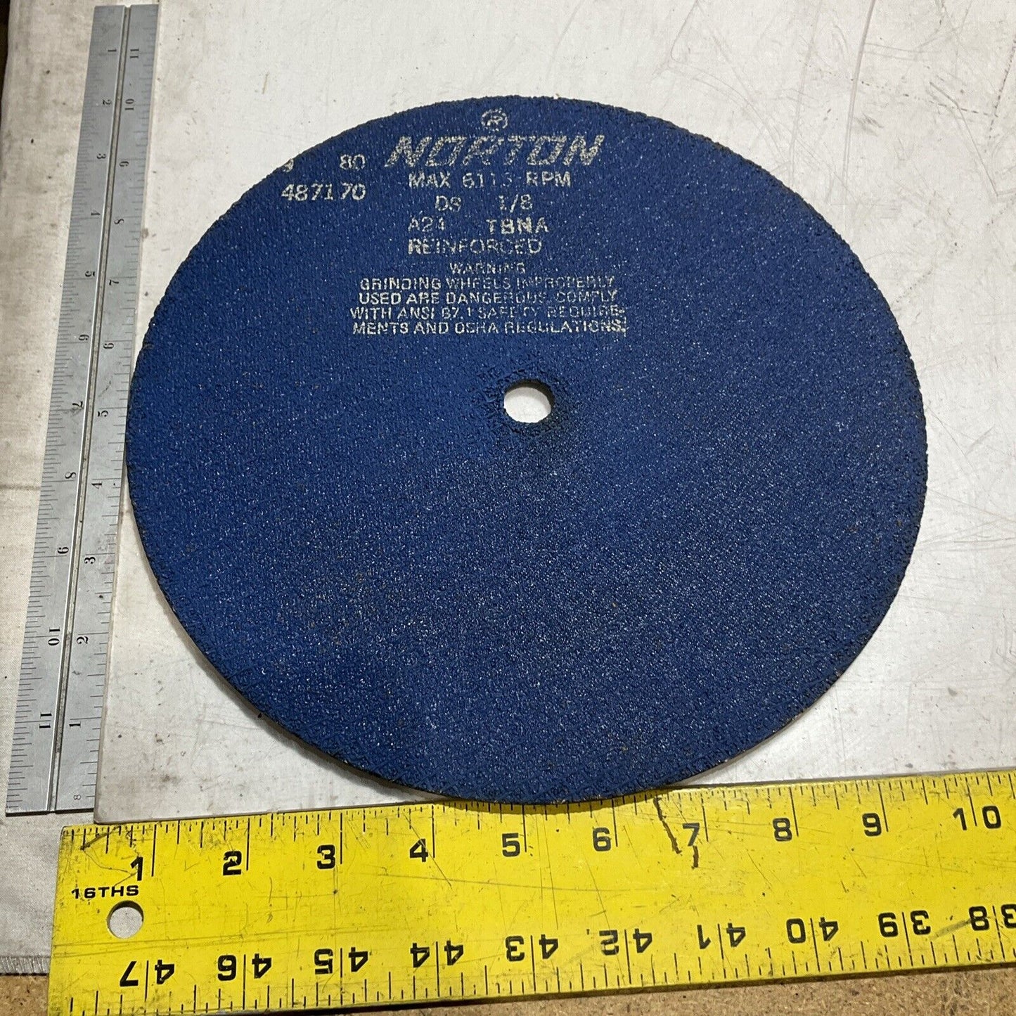 NORTON ABRASIVES 487170 GRINDING & CUTTING WHEELS MAX 6115 RPM DS 1/8 QTY4 U3S