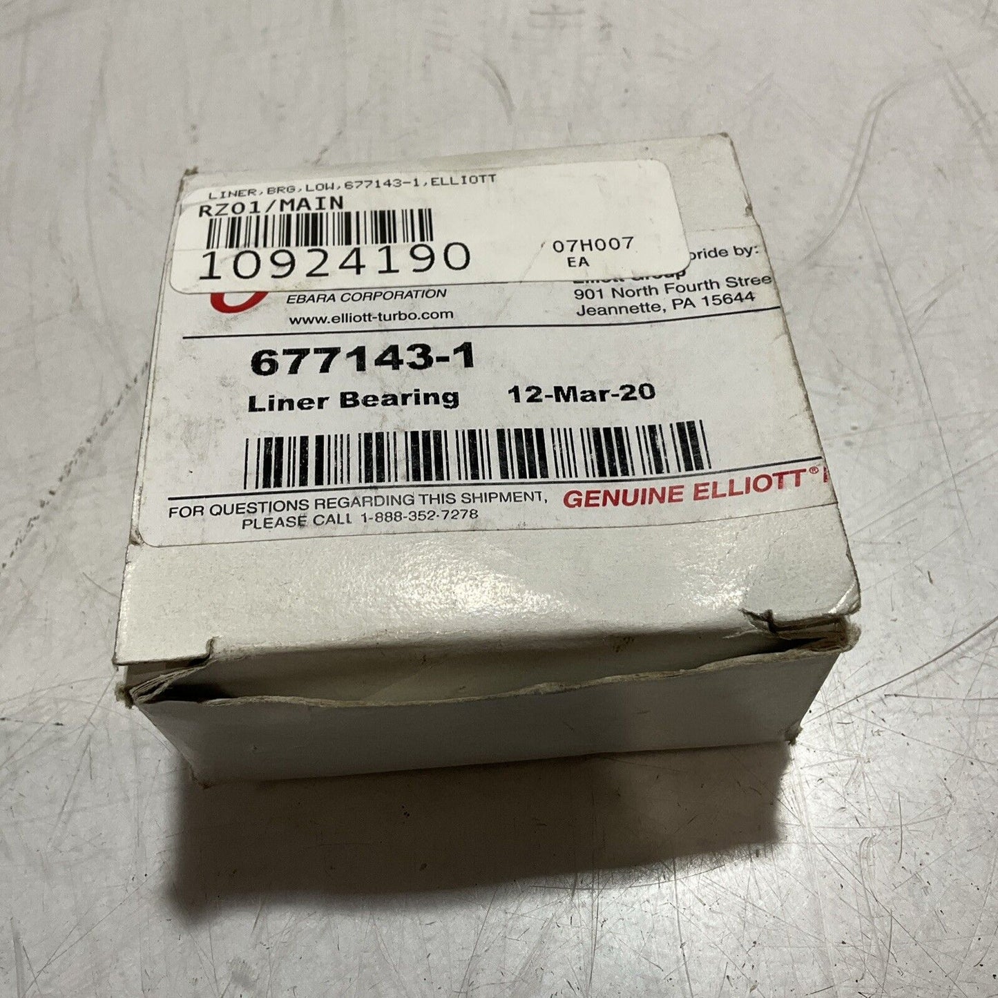 GENUINE ELLIOTT 677143-1 LOW LINER BEARING U3S