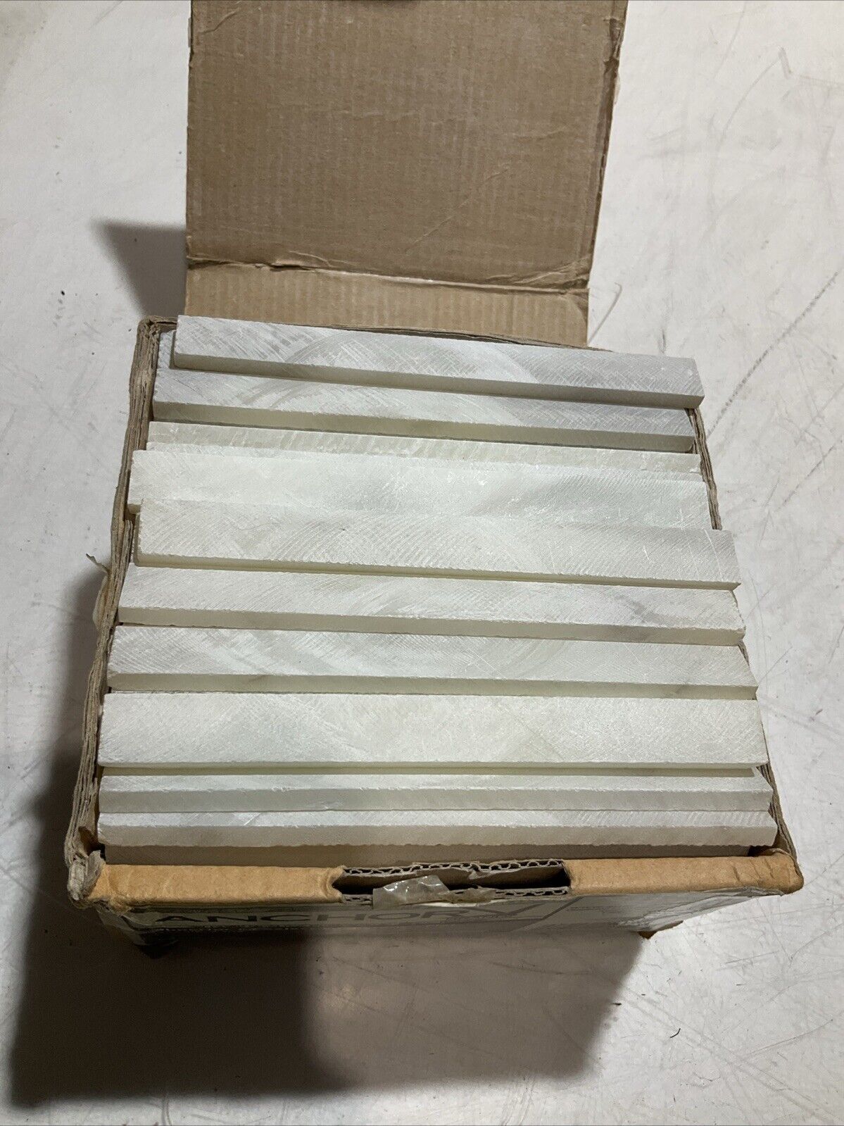 ANCHOR BRAND FL-5 WHITE FLAT SOAPSTONE 5X1/2X3/16 LOT OF 144 373