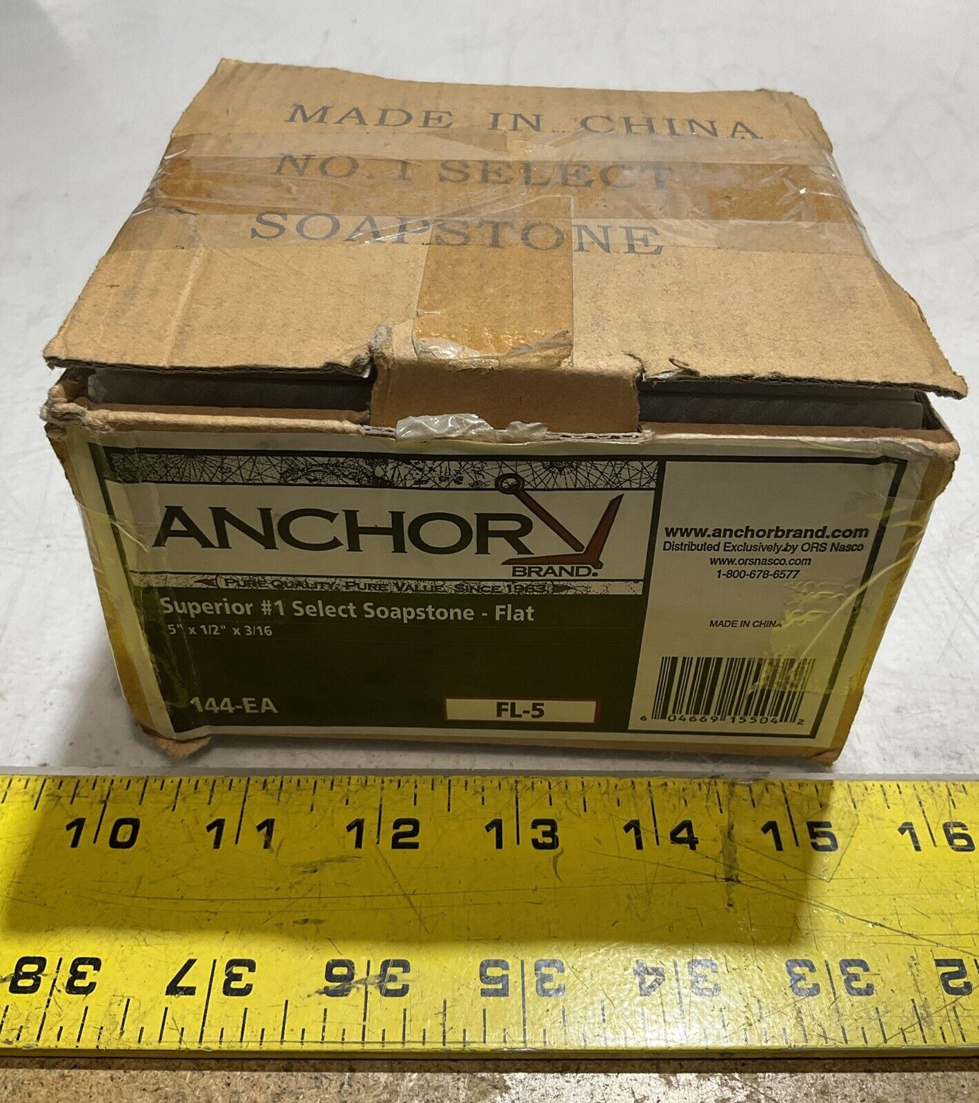 ANCHOR BRAND FL-5 WHITE FLAT SOAPSTONE 5X1/2X3/16 LOT OF 144 373