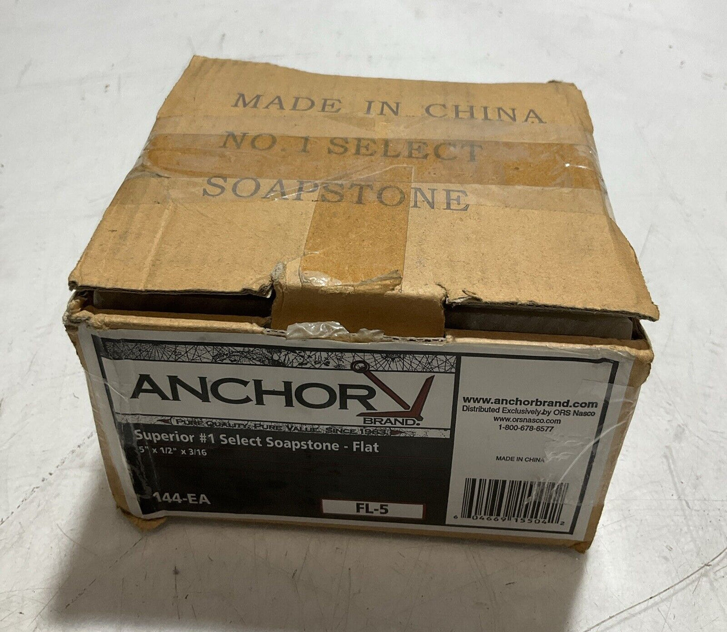 ANCHOR BRAND FL-5 WHITE FLAT SOAPSTONE 5X1/2X3/16 LOT OF 144 373