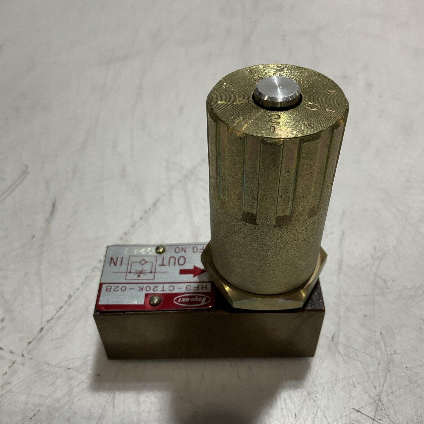 TOYO-OKI HF3-CT20K-02B FLOW CONTROL VALVE 21MPA SCREW CONNECTION 1/4 U3S