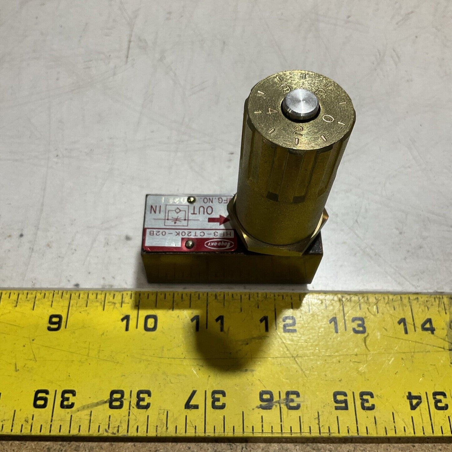 TOYO-OKI HF3-CT20K-02B FLOW CONTROL VALVE 21MPA SCREW CONNECTION 1/4 U3S
