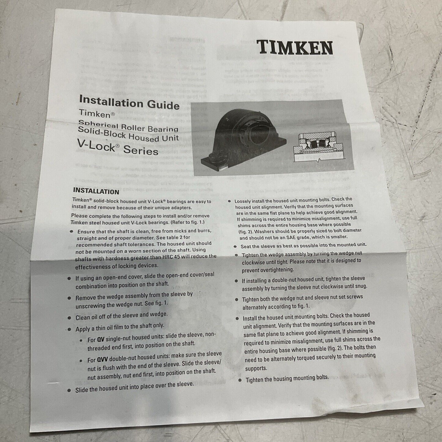 TIMKEN QVVPH15V207ST BEARING WITH HOUSING 2-7/7/16 SEAL 373
