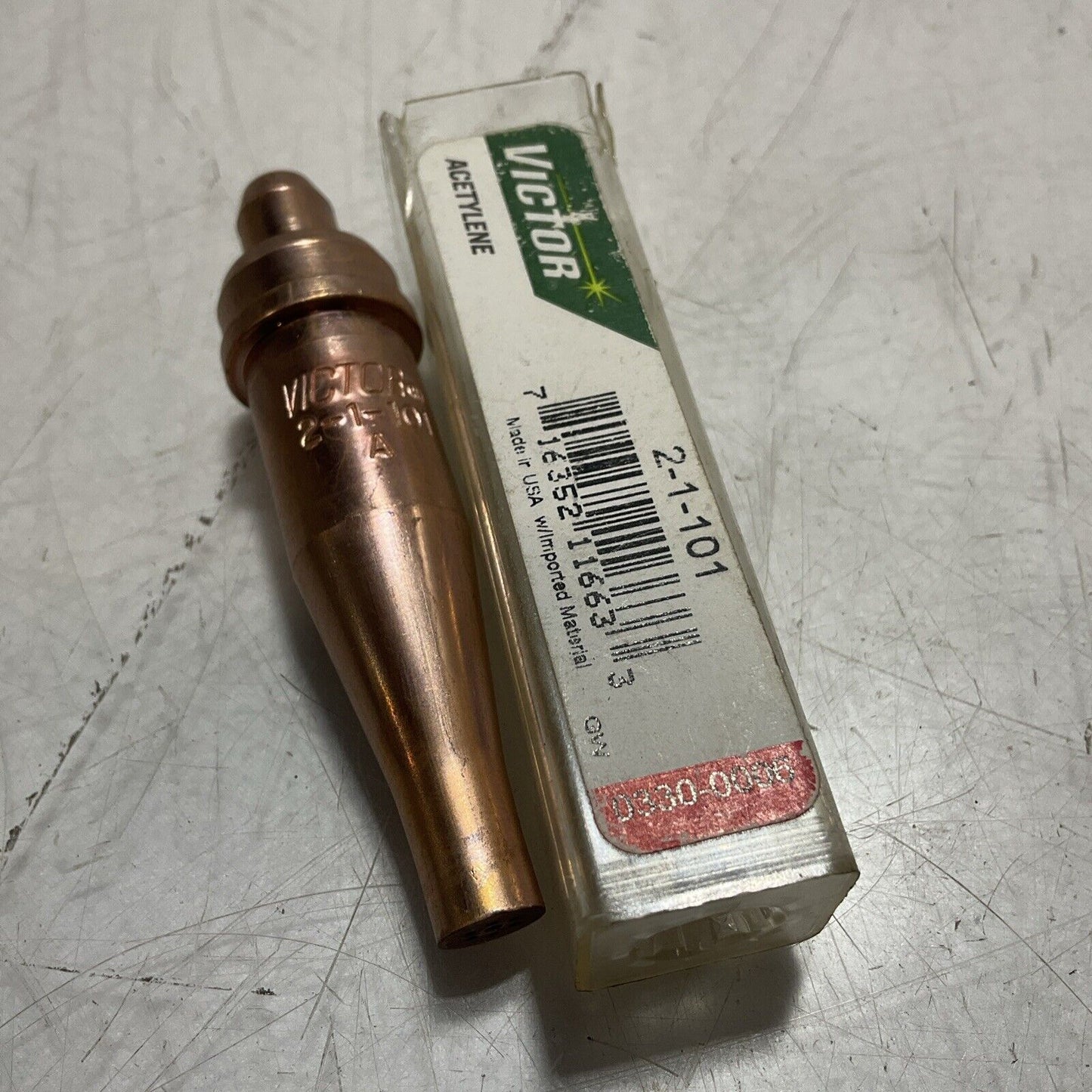 VICTOR 2-1-101A ACETYLENE CUTTING TORCH TIP LOT OF 2 U3S