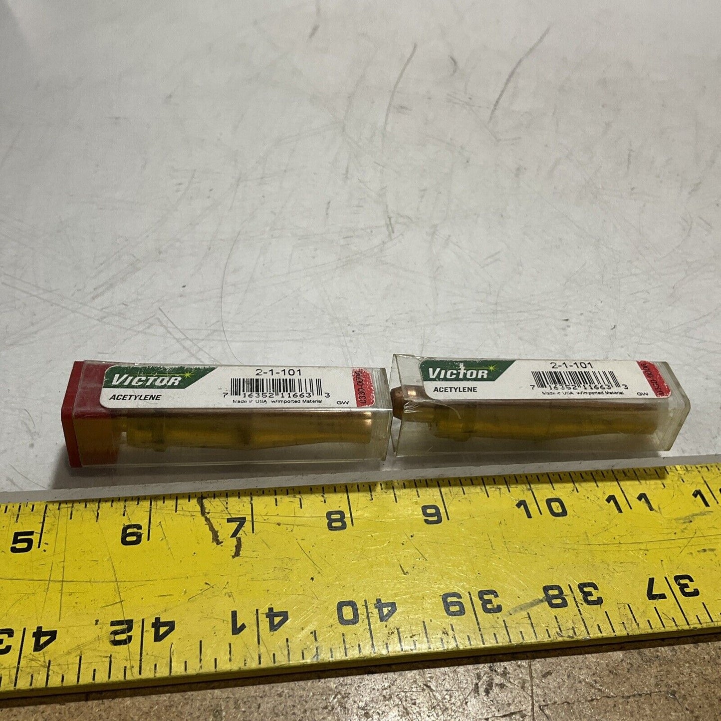 VICTOR 2-1-101A ACETYLENE CUTTING TORCH TIP LOT OF 2 U3S