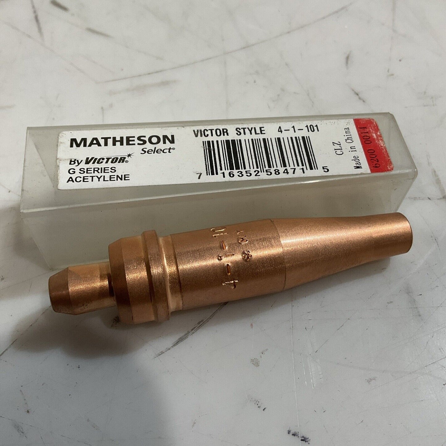 MATHESON -BY- VICTOR 4-1-101 G SERIES ACETYLENE TORCH CUTTING TIP LOT OF 3 U3S