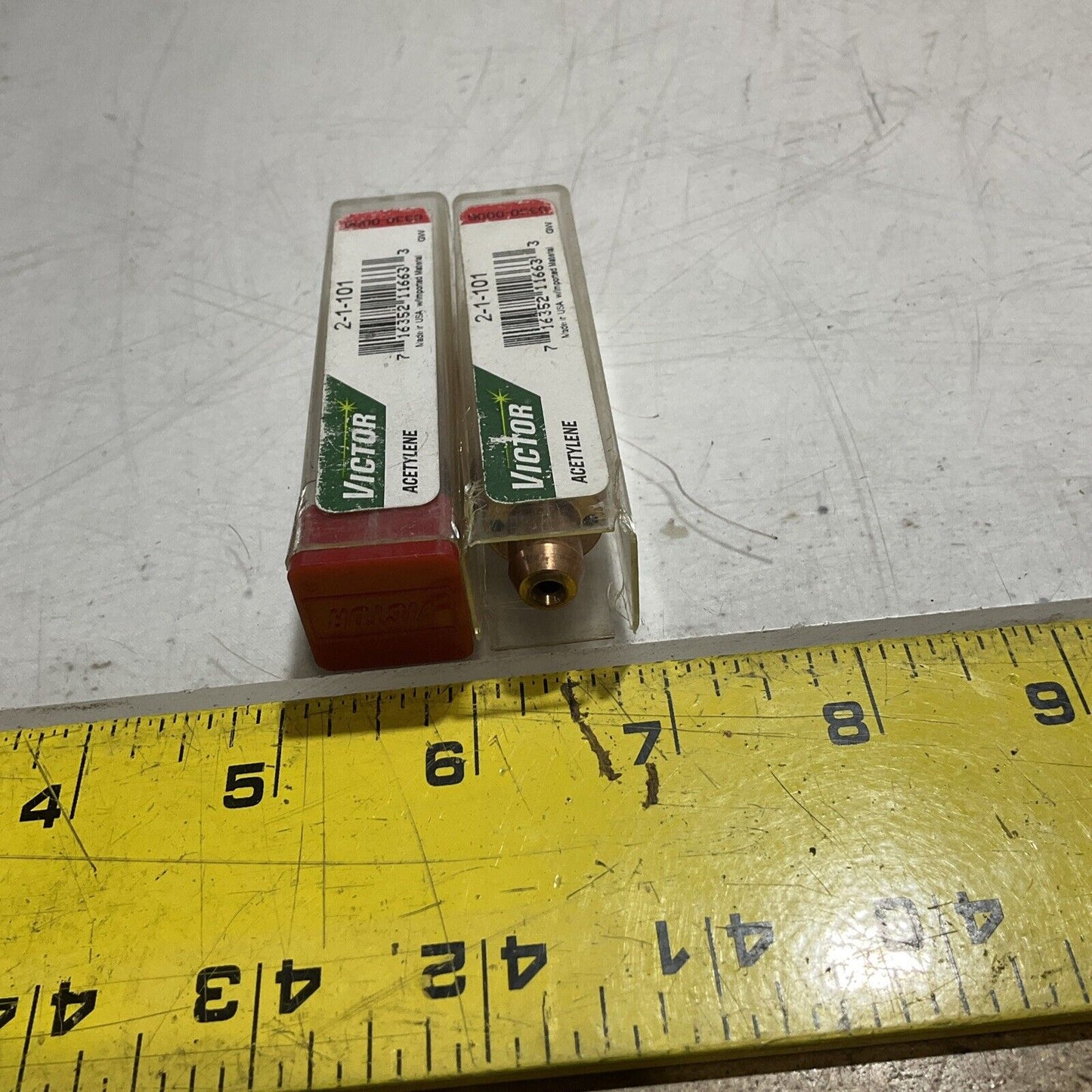 VICTOR 2-1-101A ACETYLENE CUTTING TORCH TIP LOT OF 2 U3S