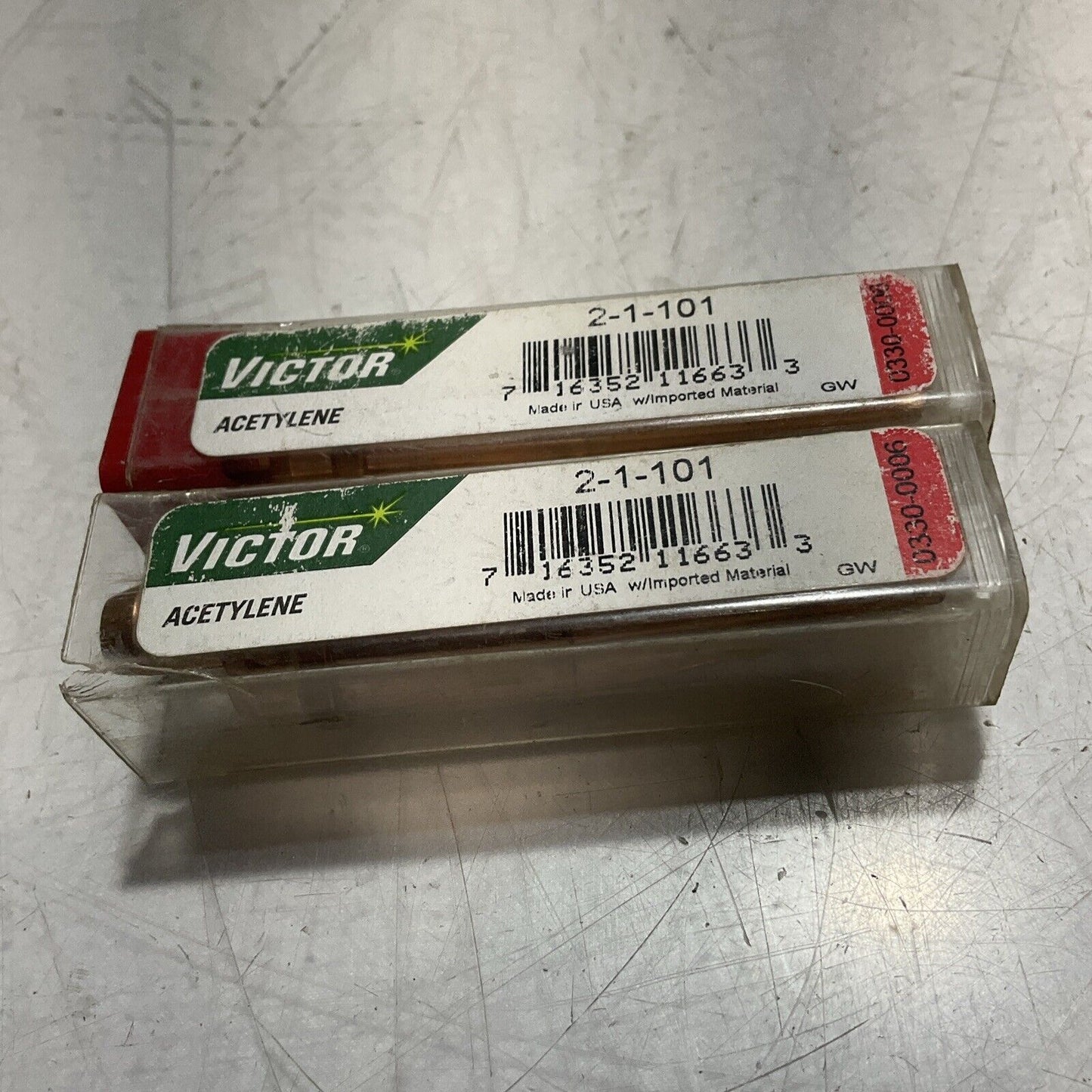 VICTOR 2-1-101A ACETYLENE CUTTING TORCH TIP LOT OF 2 U3S
