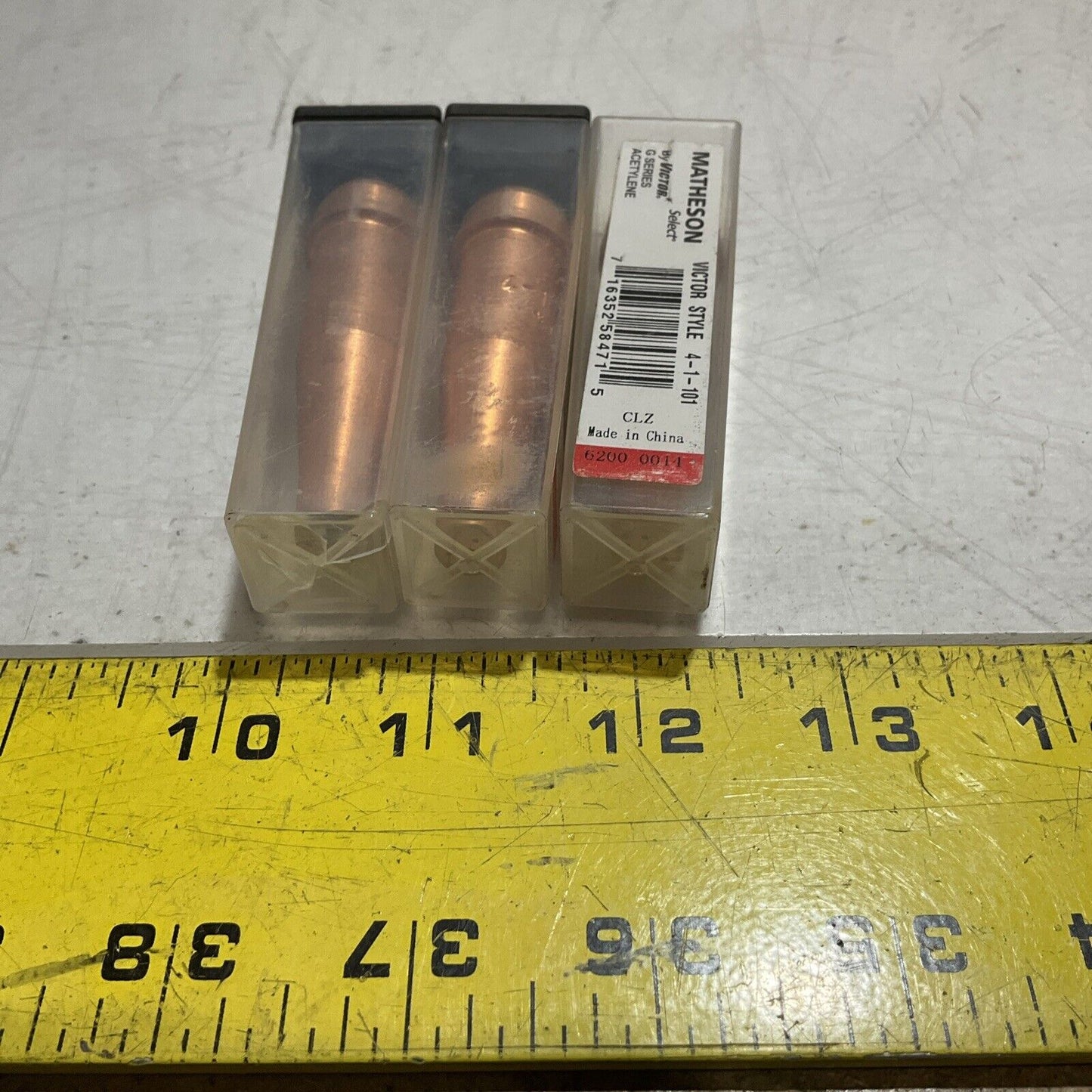 MATHESON -BY- VICTOR 4-1-101 G SERIES ACETYLENE TORCH CUTTING TIP LOT OF 3 U3S