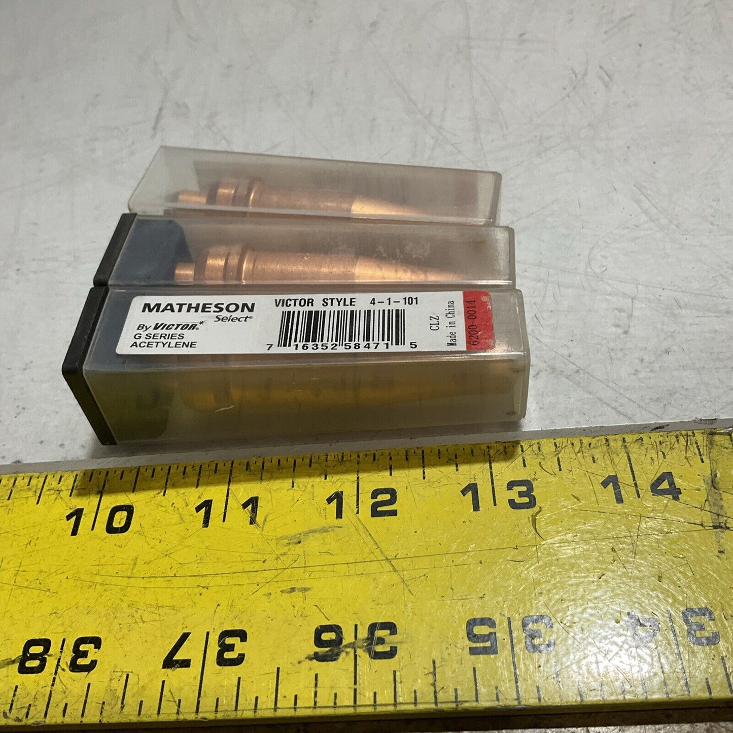 MATHESON -BY- VICTOR 4-1-101 G SERIES ACETYLENE TORCH CUTTING TIP LOT OF 3 U3S