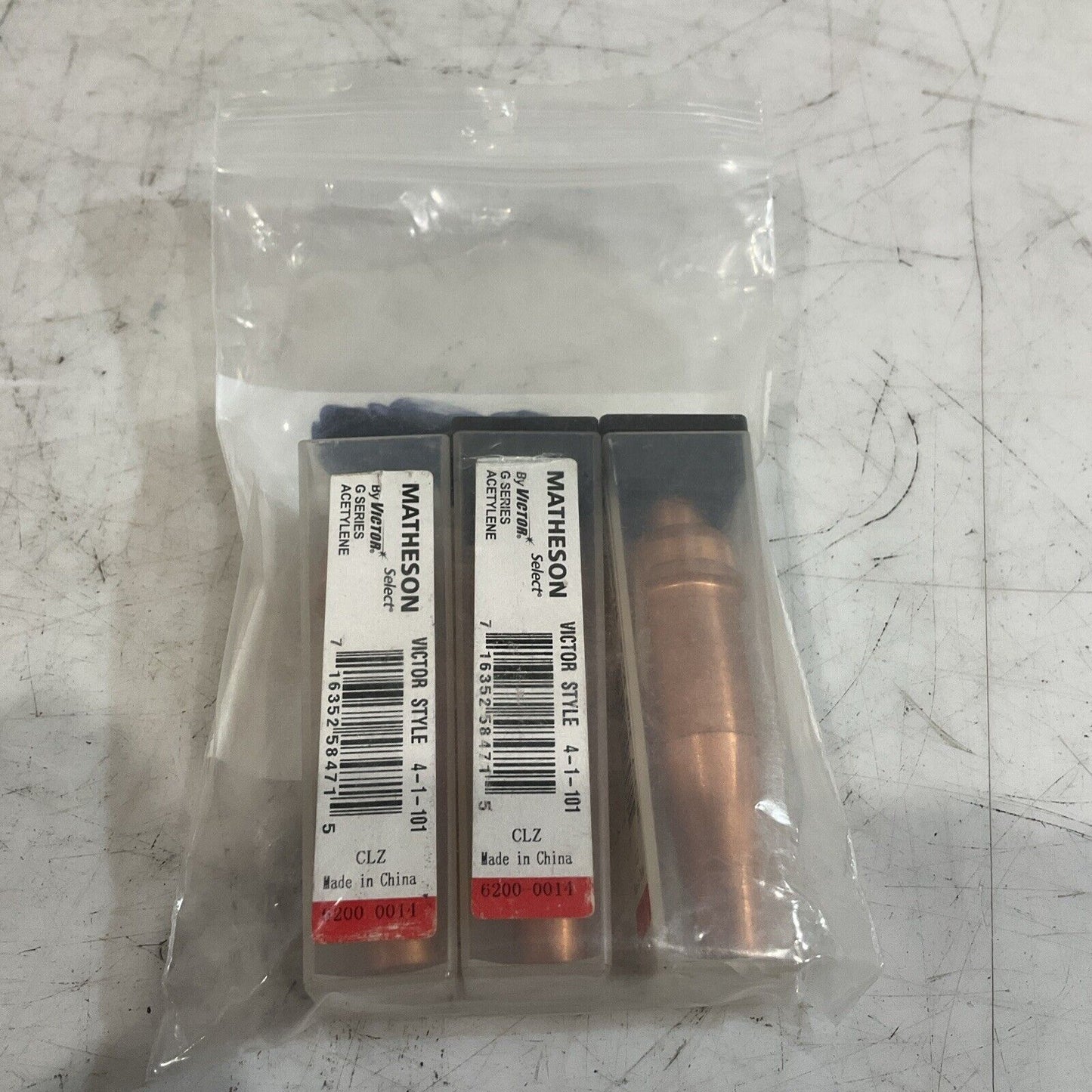 MATHESON -BY- VICTOR 4-1-101 G SERIES ACETYLENE TORCH CUTTING TIP LOT OF 3 U3S